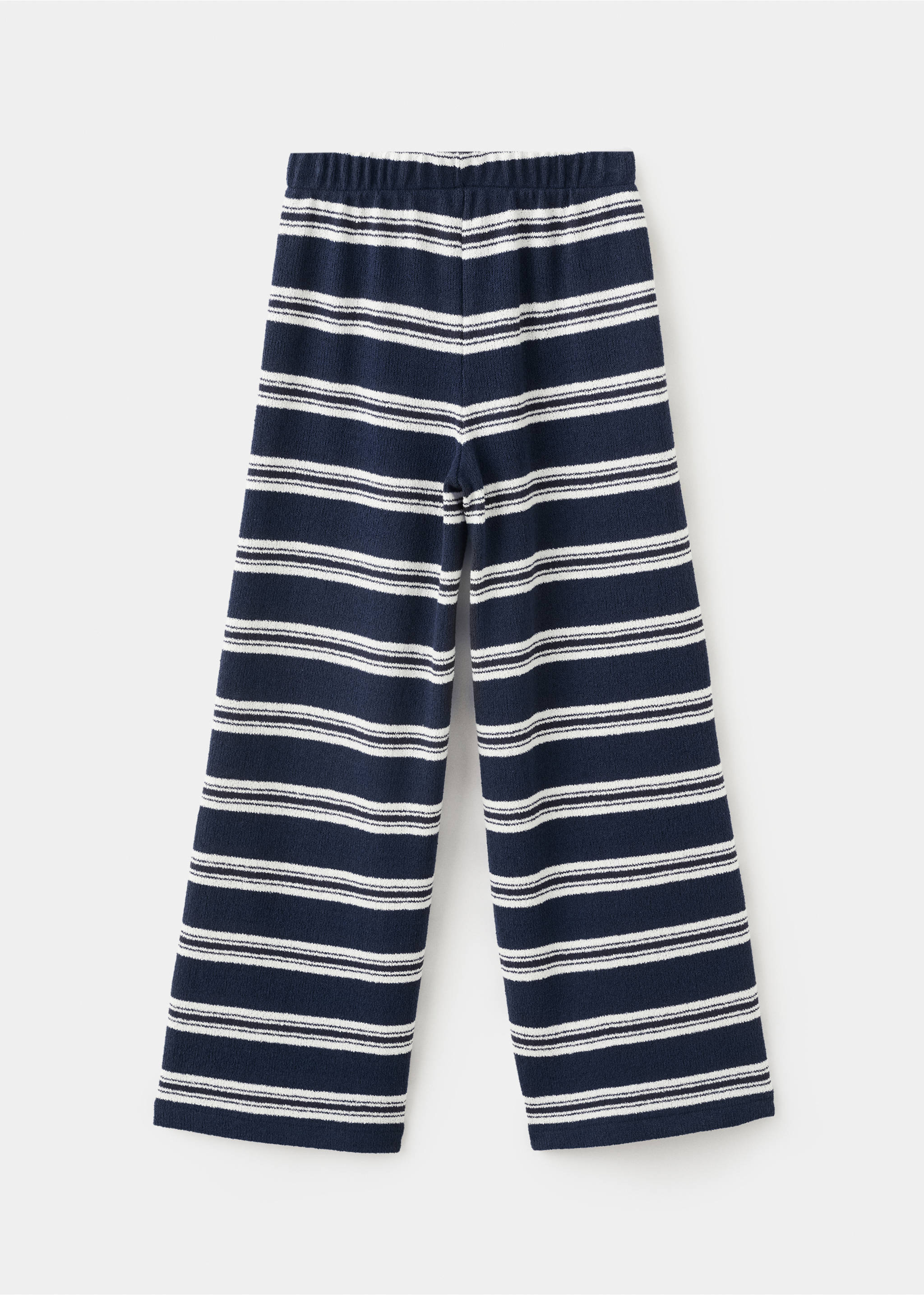 Striped knit trousers - Reverse of the article, Navy. Ref: 27085143-00.