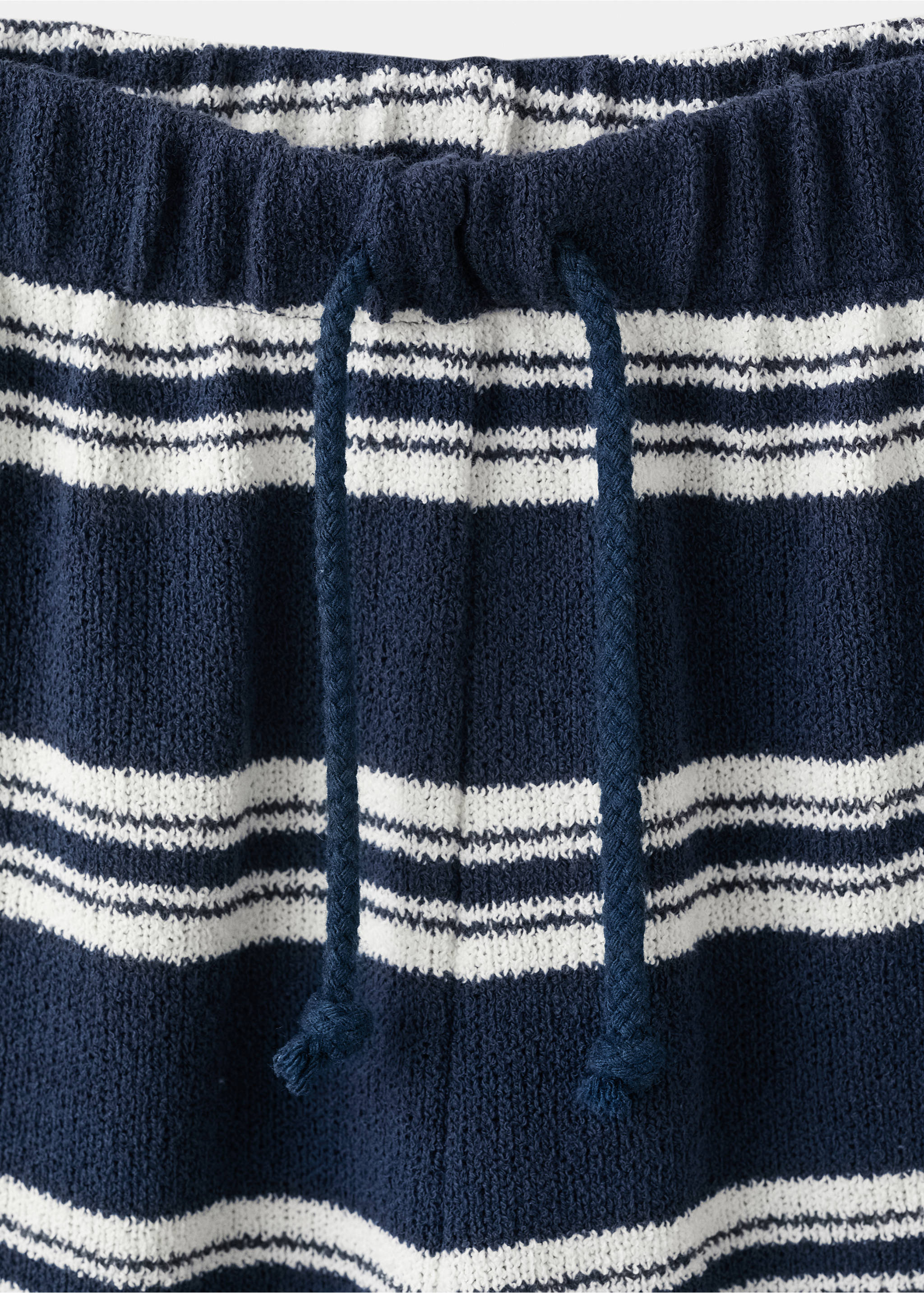 Striped knit trousers - Details of the article 8, Navy. Ref: 27085143-00.