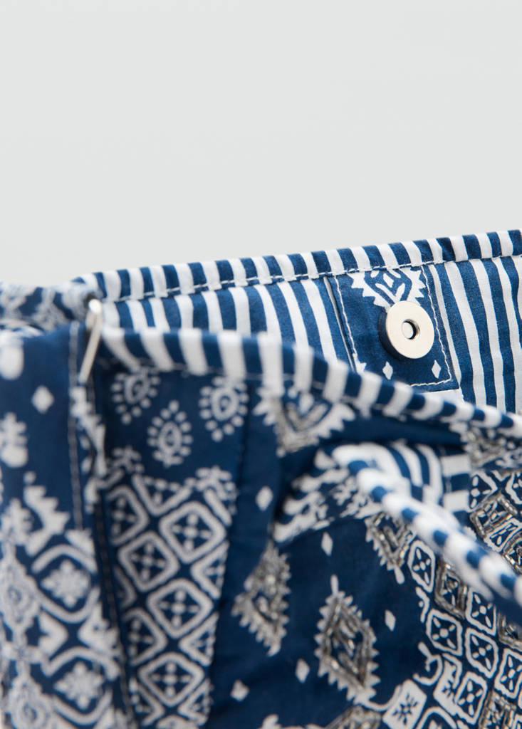 Printed mini bag — Navy