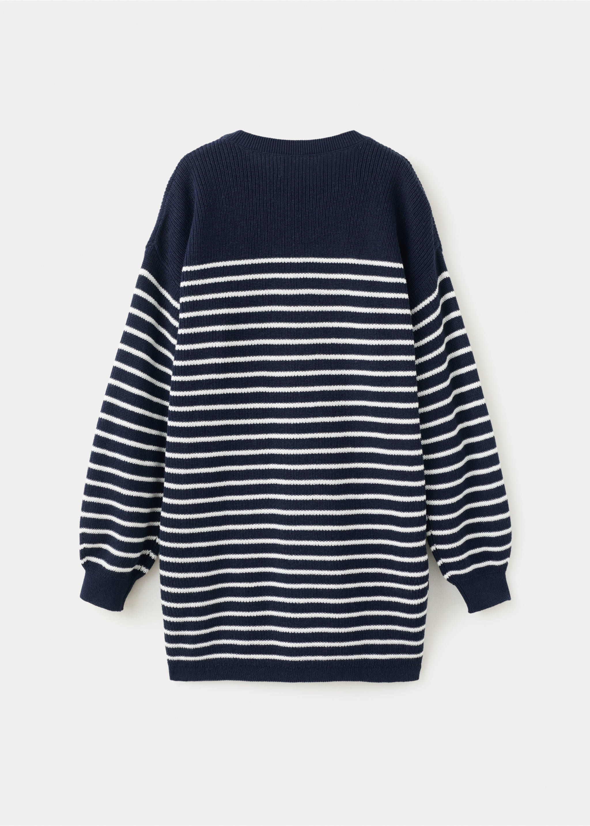 Vestido midi punto - Reverso del artículo, Azul marino oscuro. Ref: 27085149-00.