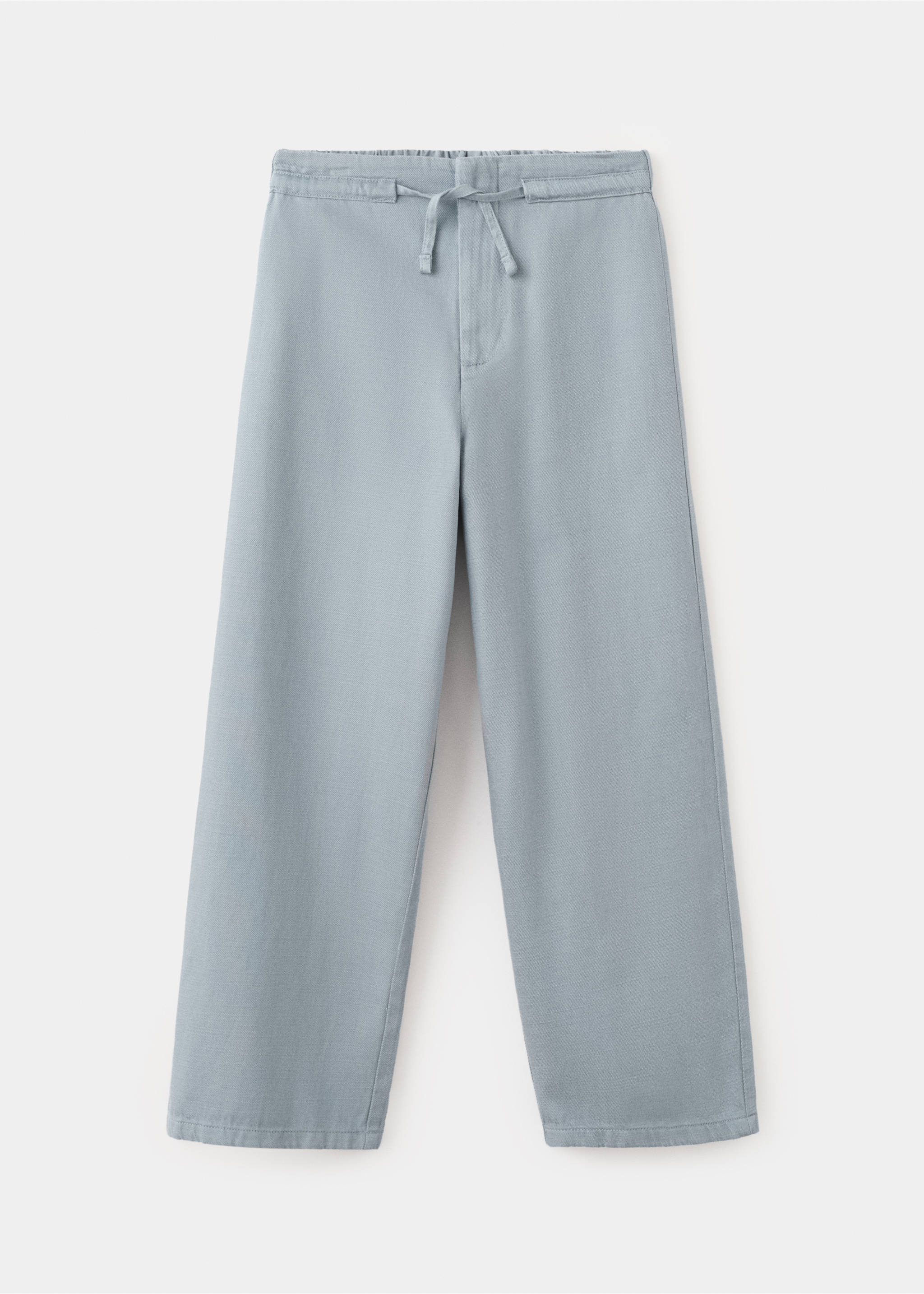 Drawstring cotton trousers - Article without model, Blue. Ref: 27085151-00.
