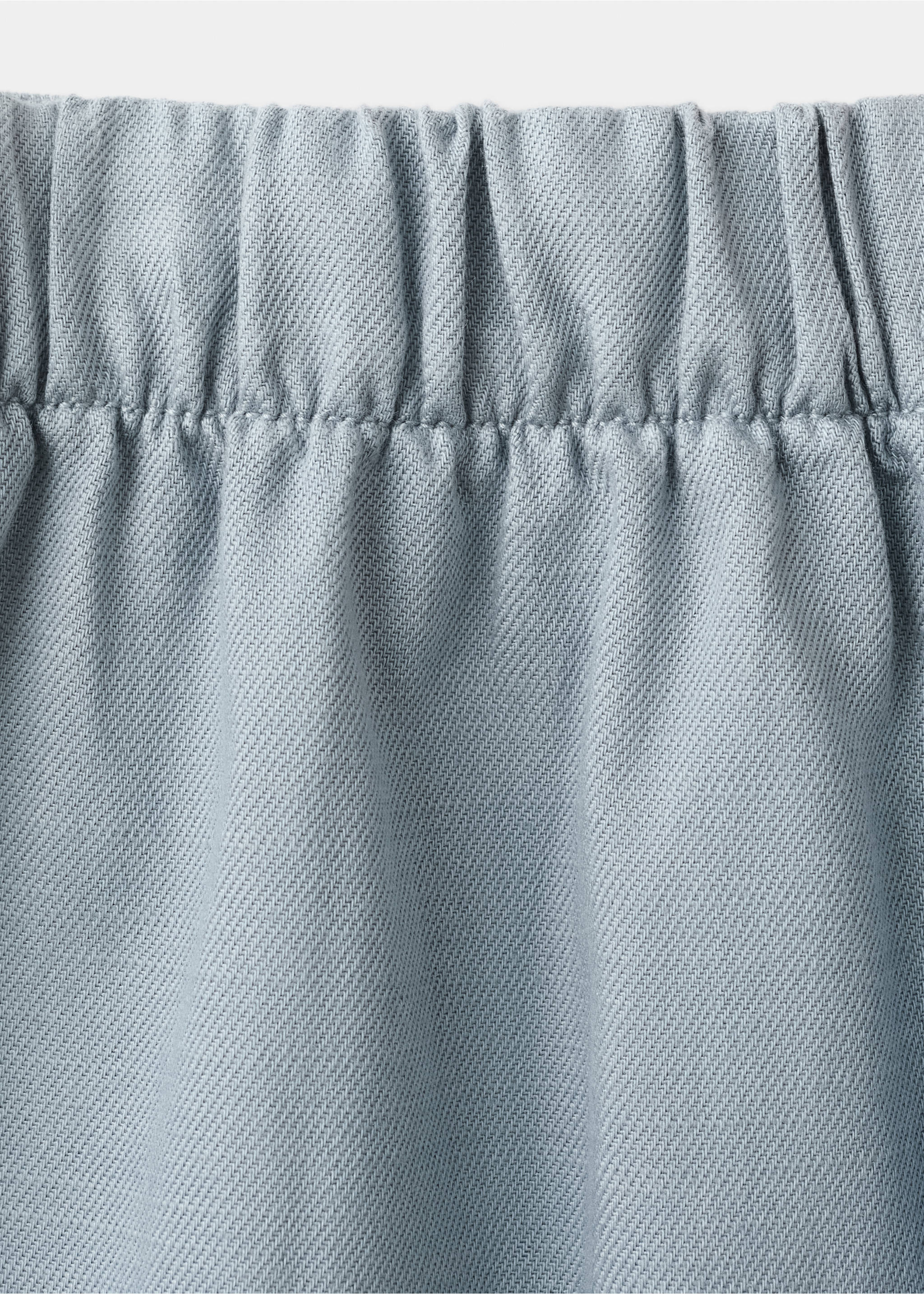 Drawstring cotton trousers - Details of the article 0, Blue. Ref: 27085151-00.