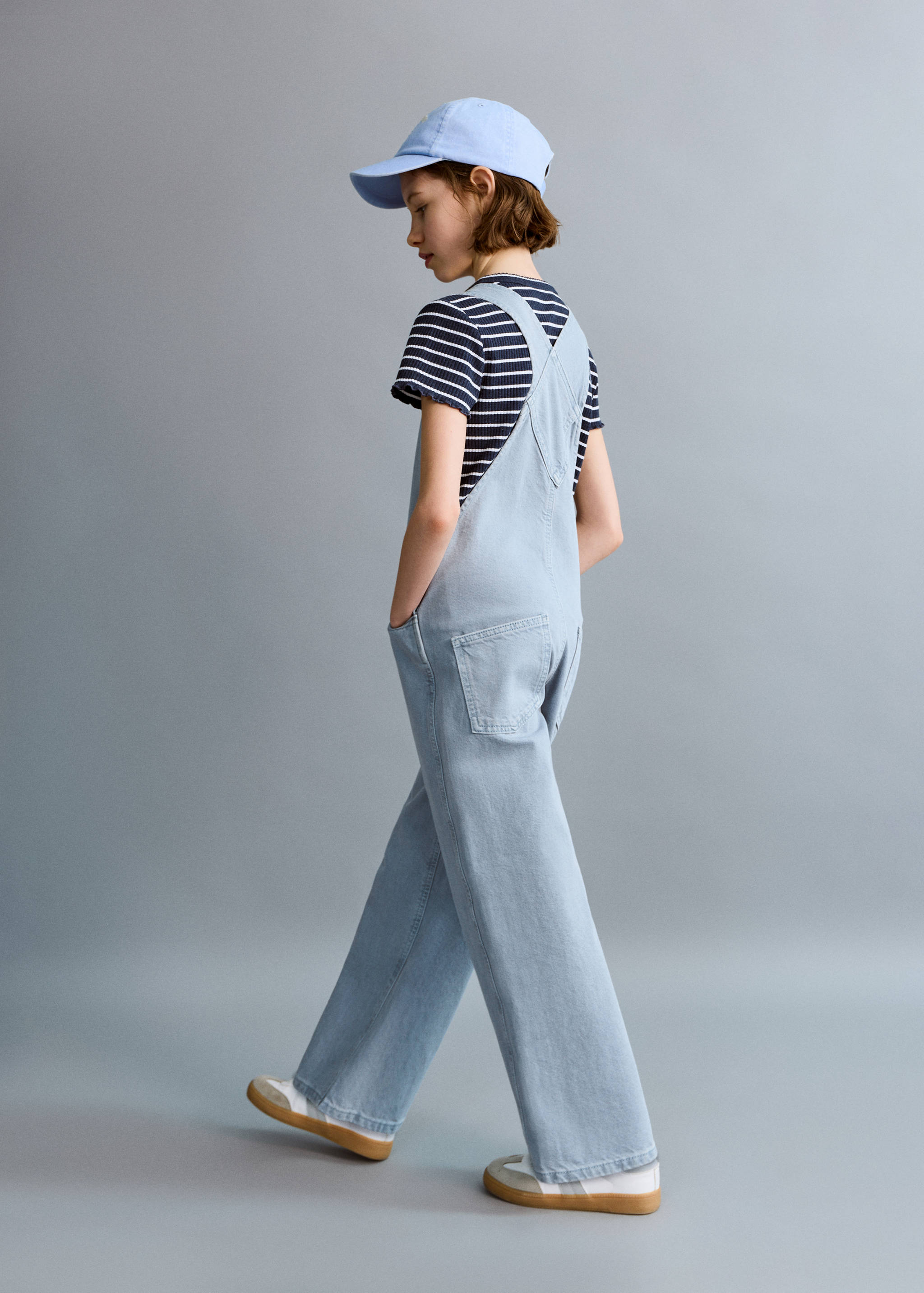 Long denim dungarees - Details of the article 1