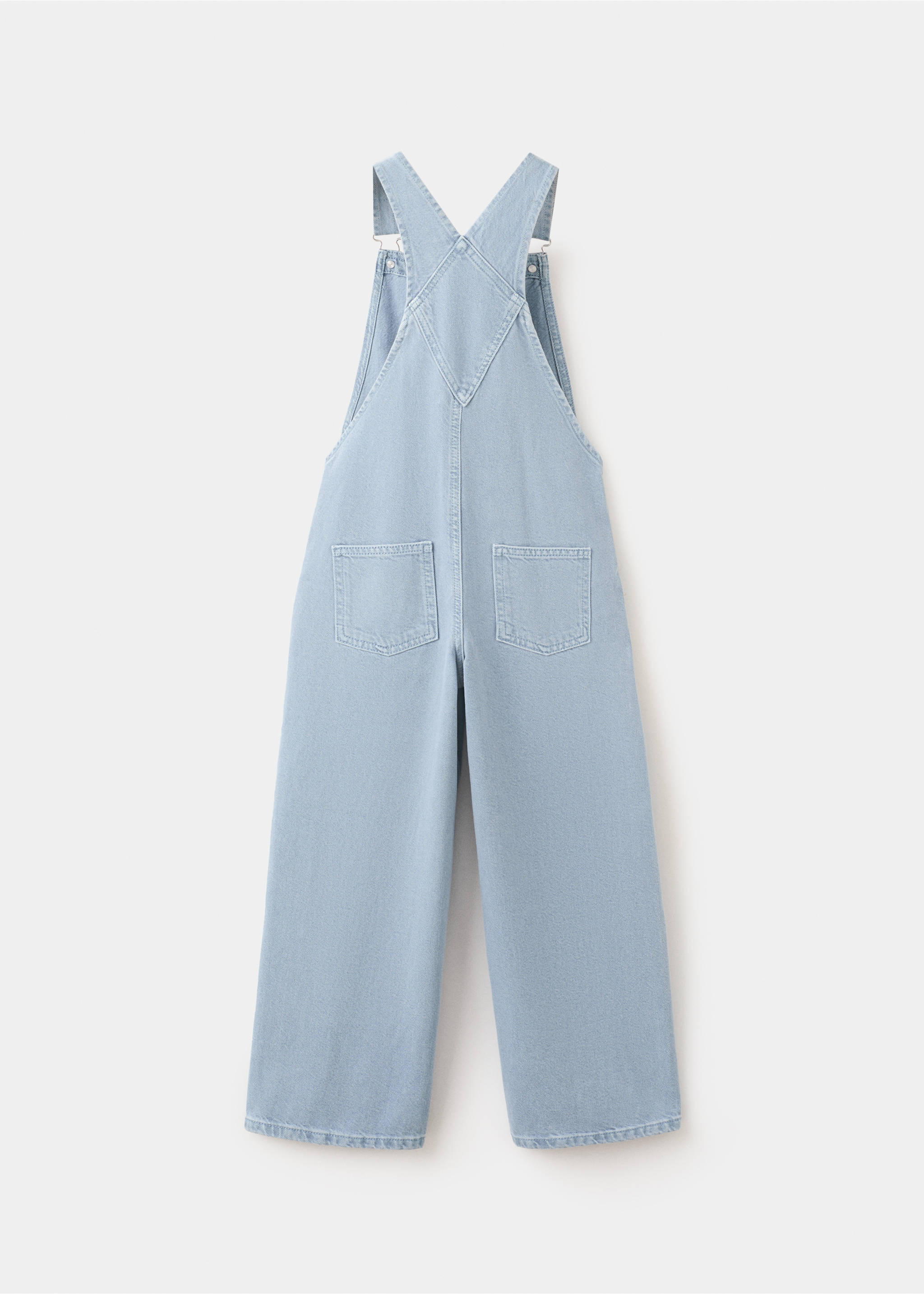 Long denim dungarees - Reverse of the article, Blue. Ref: 27085153-00.