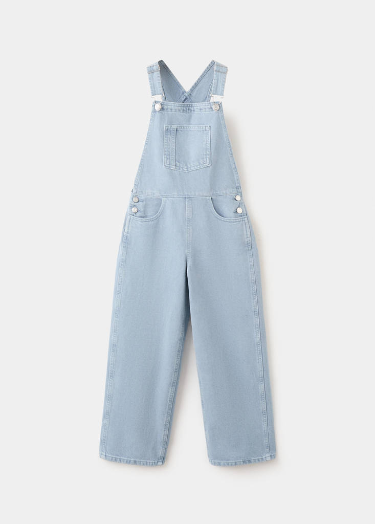 Long denim dungarees — Blue