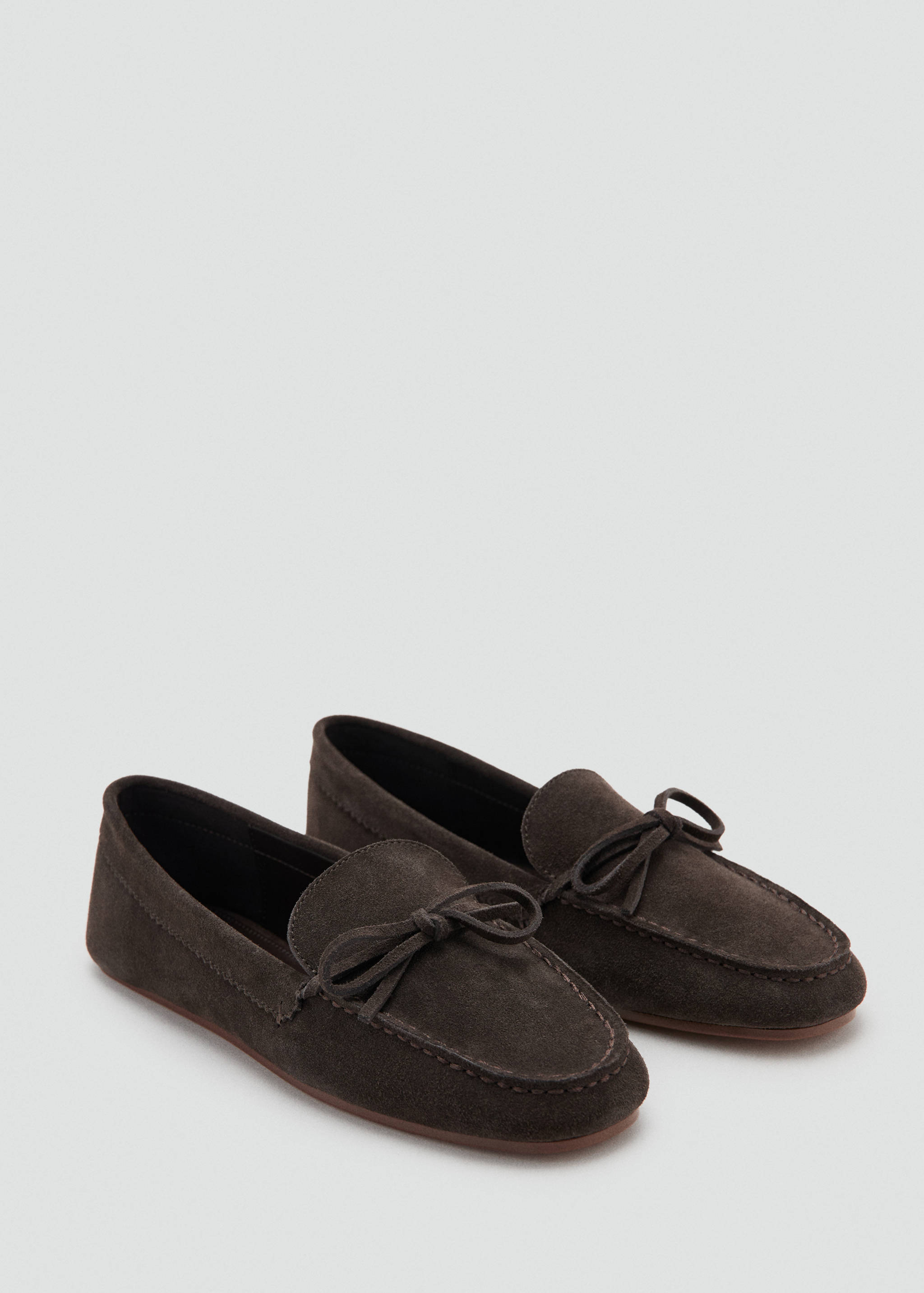 Suede moccasin with bow - Medium plane