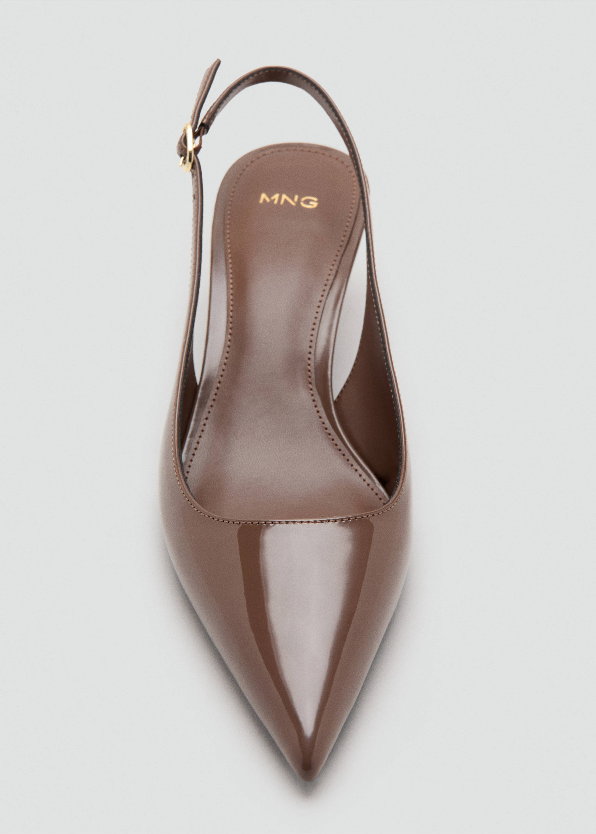 Zapato punta tacón kitten - Detalle del artículo 2, Chocolate. Ref: 27085156-00.