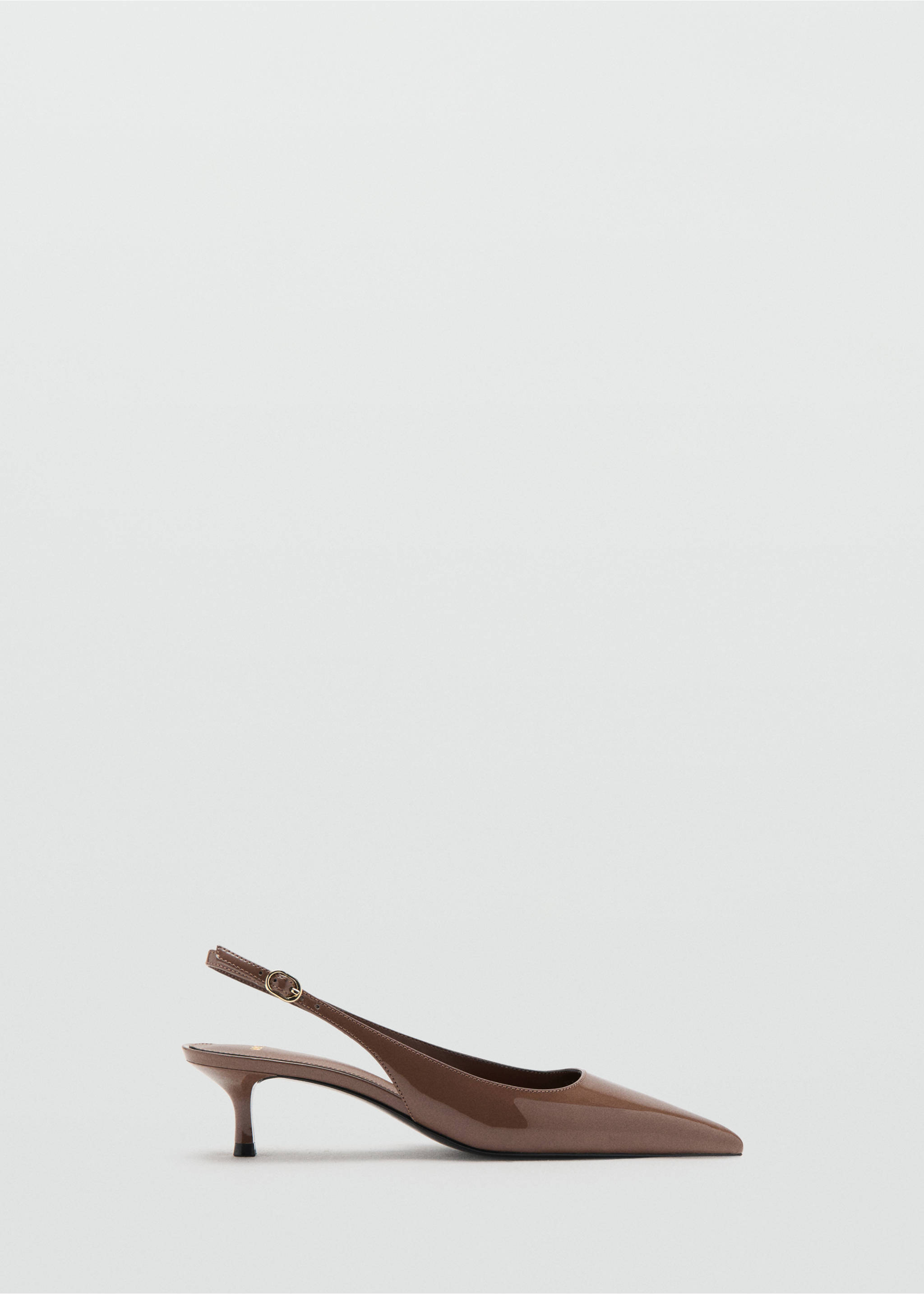 Kitten-heel pointed shoes - Article without model, Chocolate. Ref: 27085156-00.