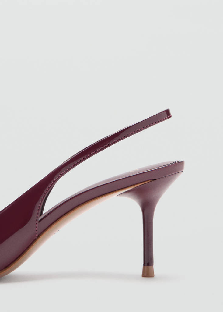 Patent heeled shoes — Burgundy