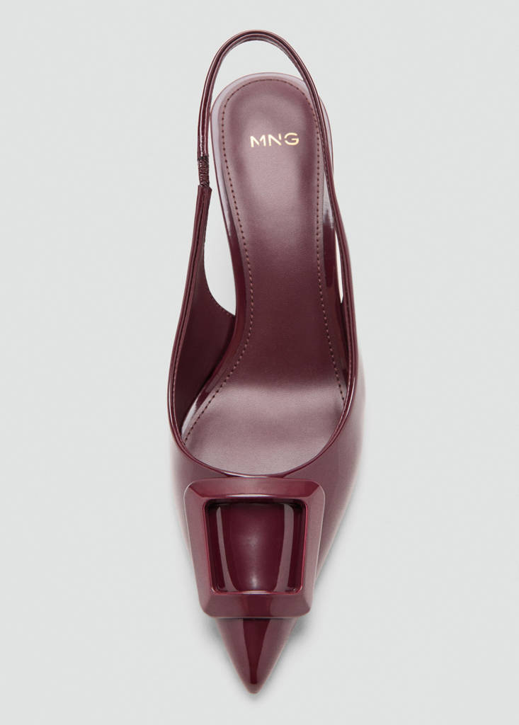 Patent heeled shoes — Burgundy