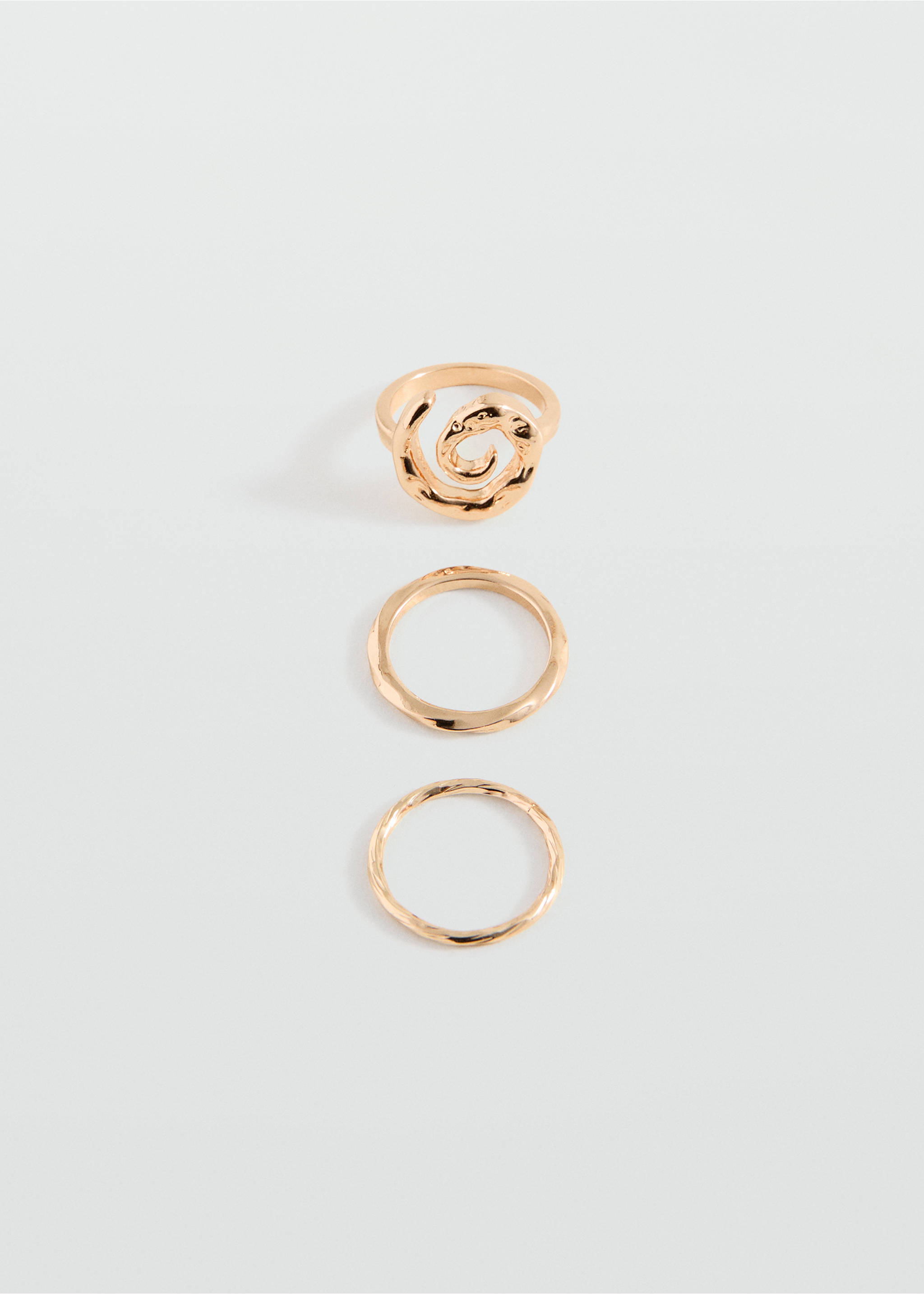 Комплект 3 комбинированных кольца - Изделие без модели, Золото. Ref: 27085162-00.