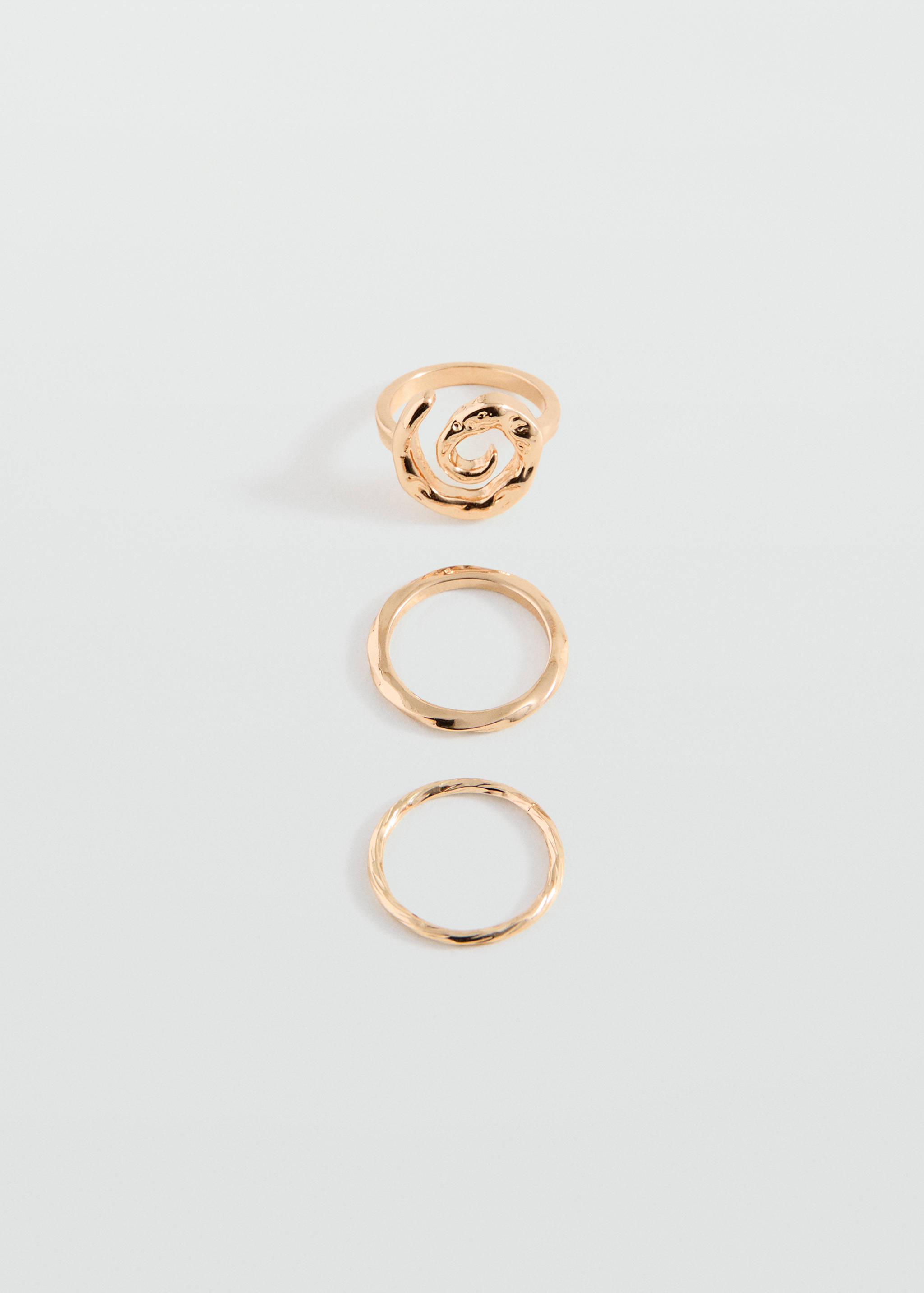 Комплект 3 комбинированных кольца - Изделие без модели