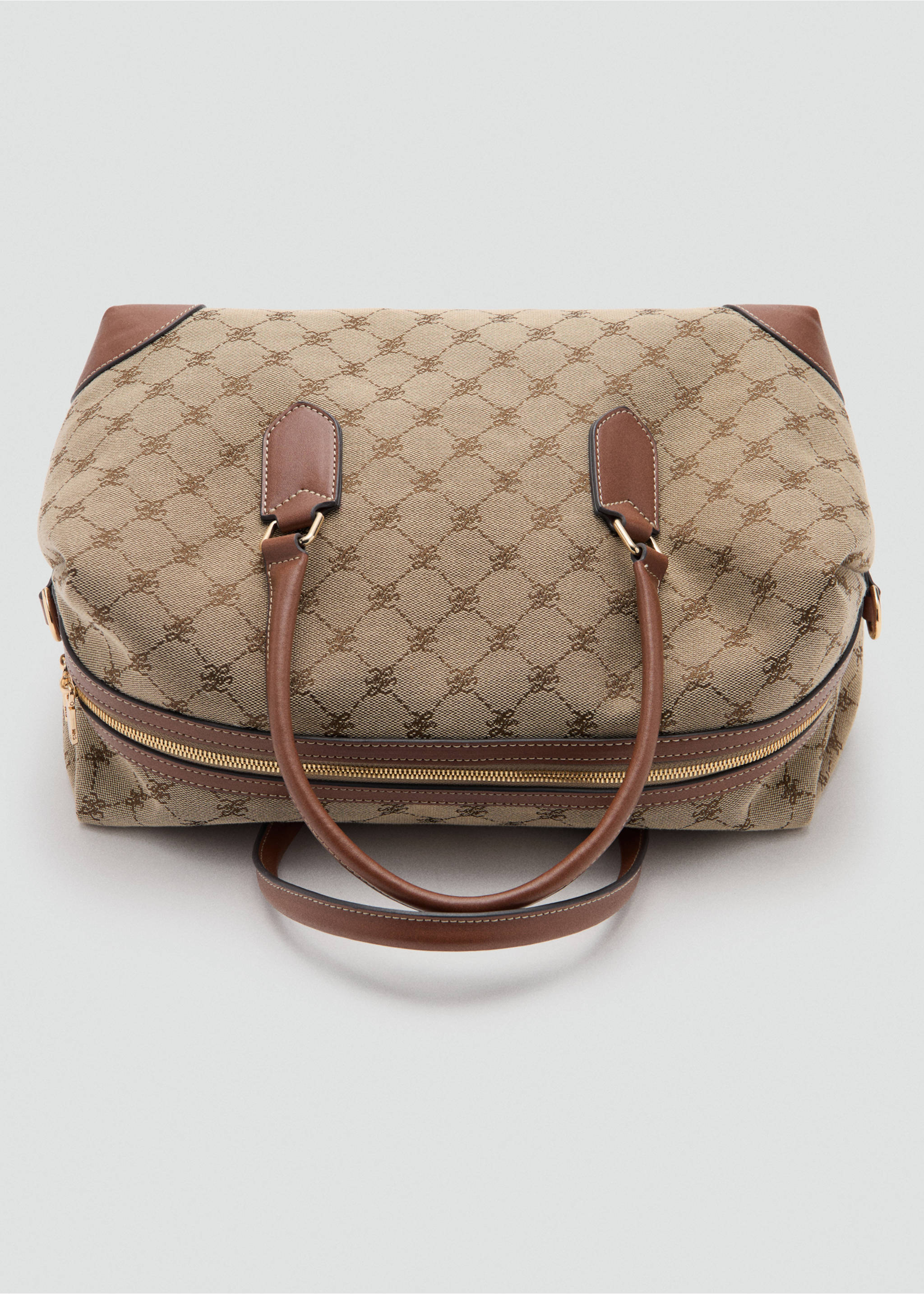 Jacquard logo bowling bag - Details of the article 3, Leather. Ref: 27085163-00.