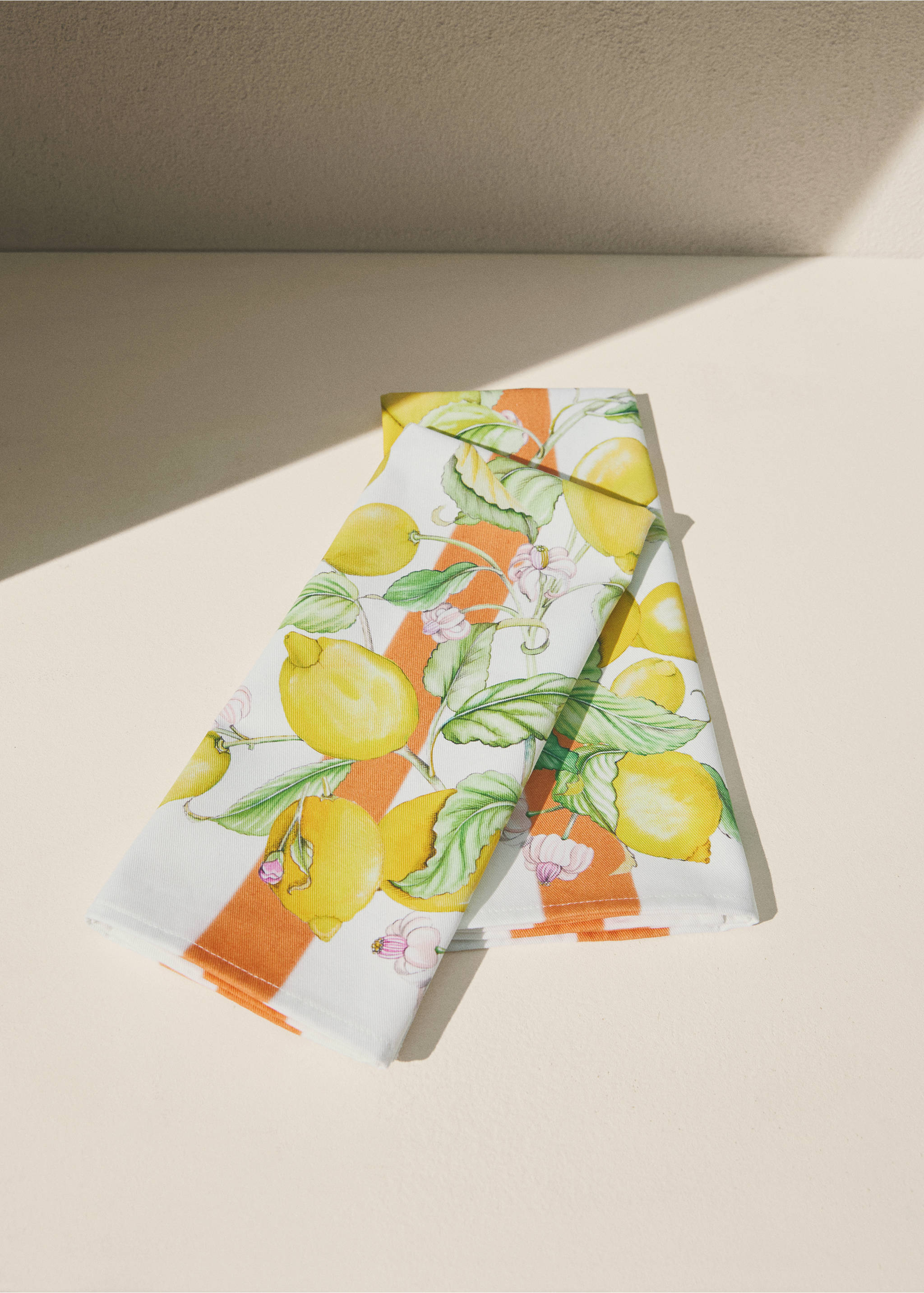 Lemon tea towels - General plane, Yellow. Ref: 27085164-00.