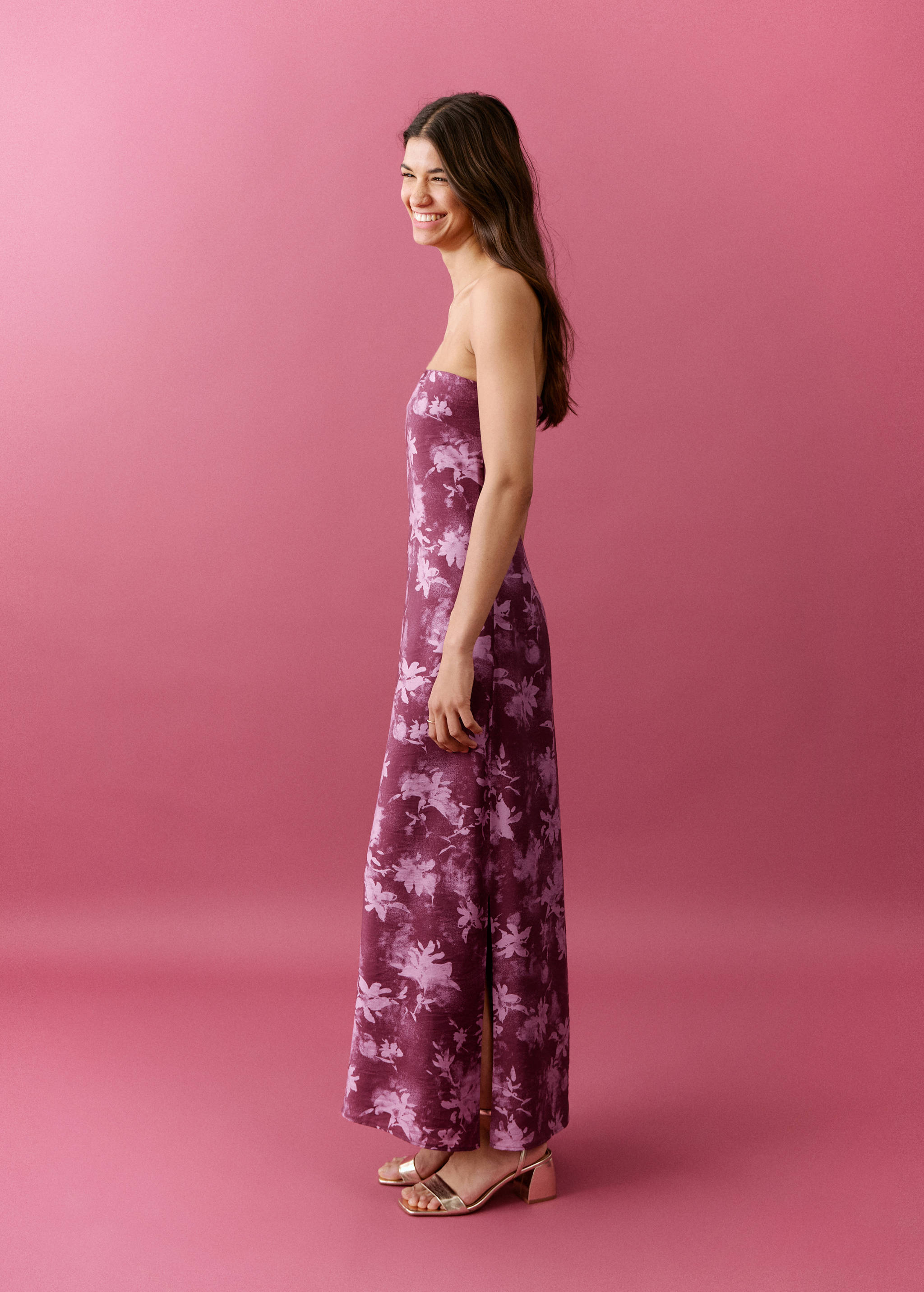 فستان زهري غير متناسق - تفاصيل المنتج 6