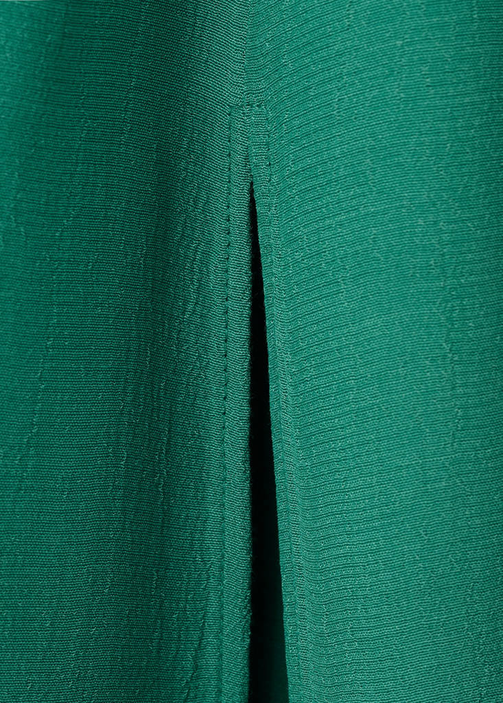 Long skirt with side slit — Green