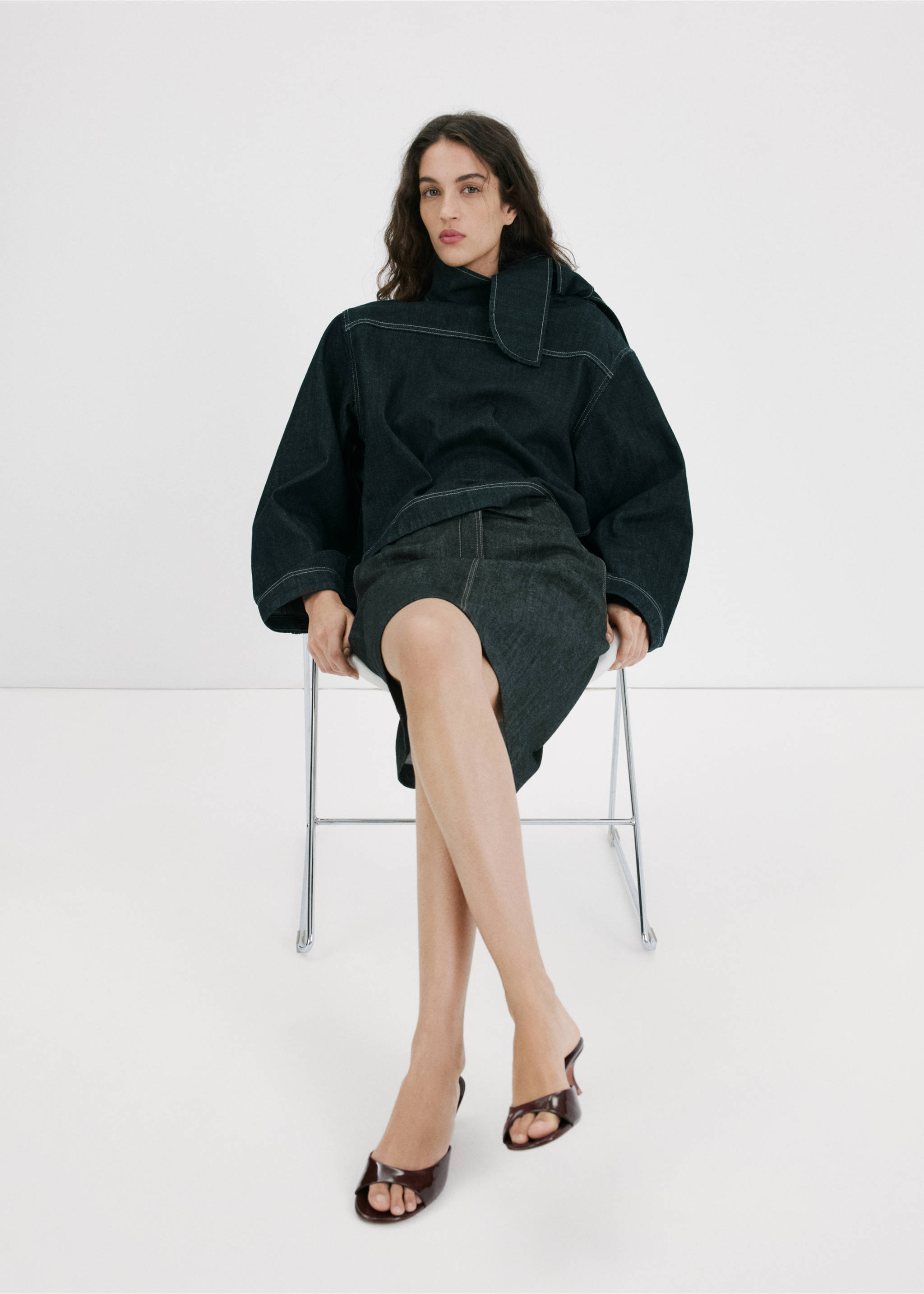 Sandal kitten heel - Allmän bild, Choklad. Ref: 27085814-00.