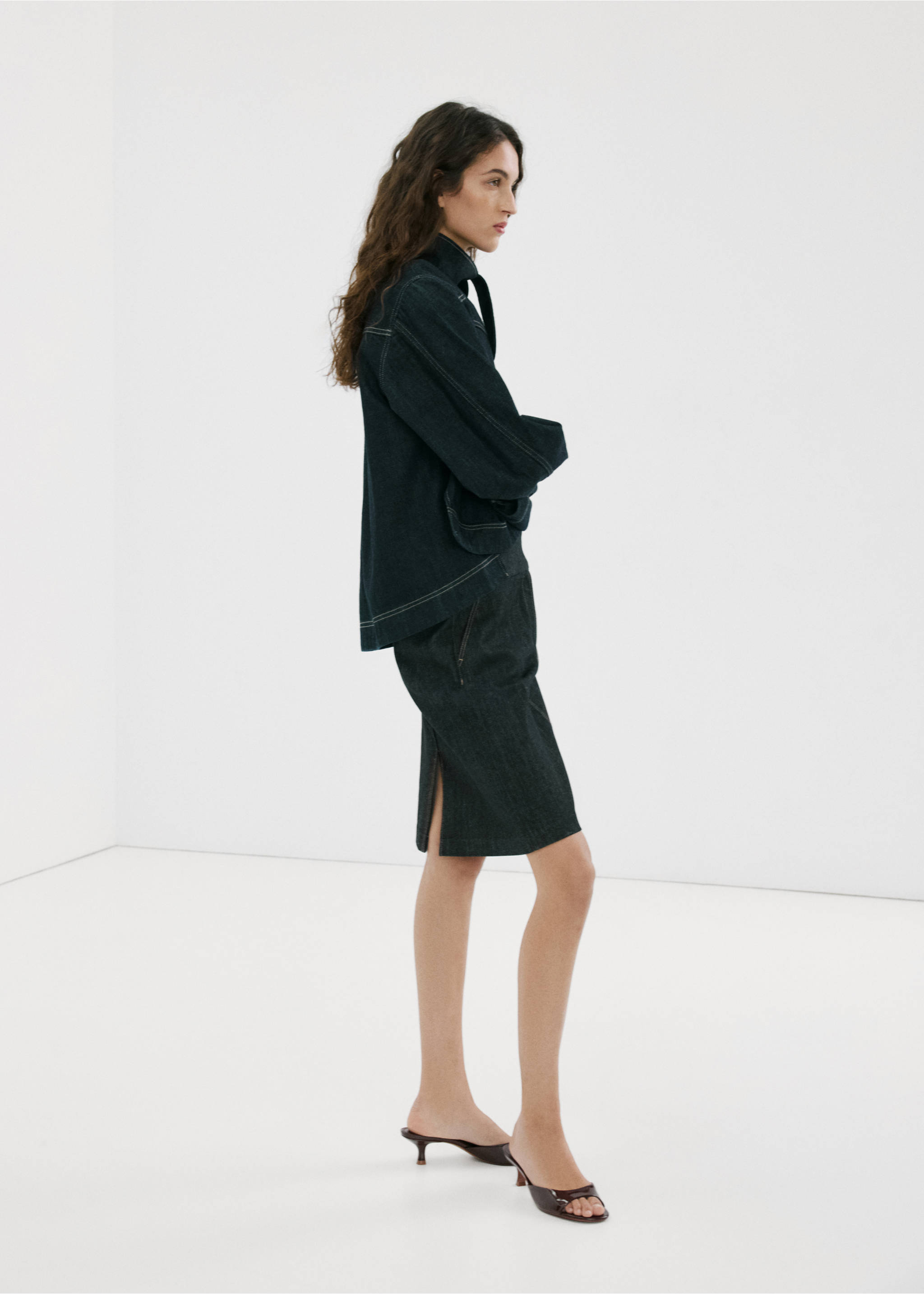 Sandal kitten heel - Detaljer om artikeln 9, Choklad. Ref: 27085814-00.