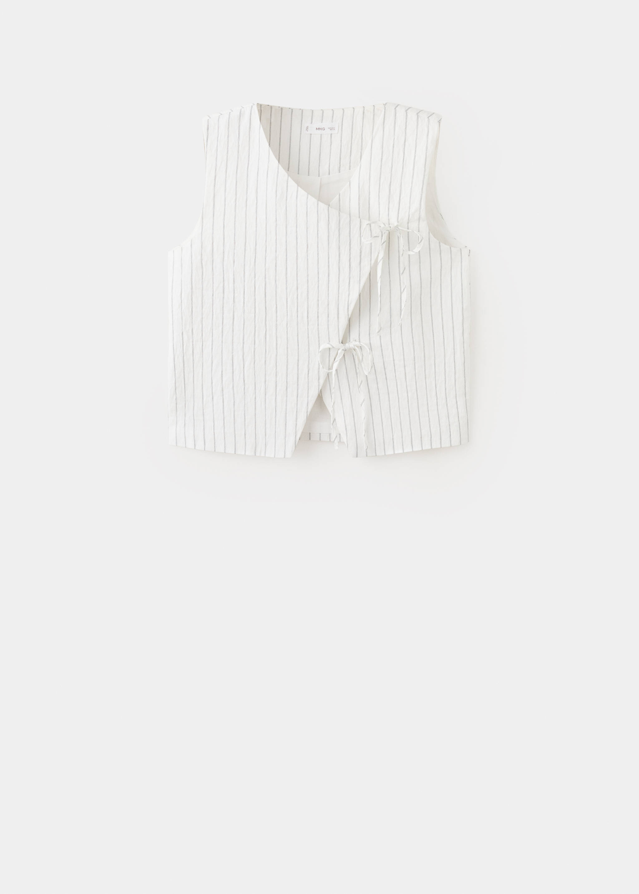 Striped gilet with tie fastening - Article without model