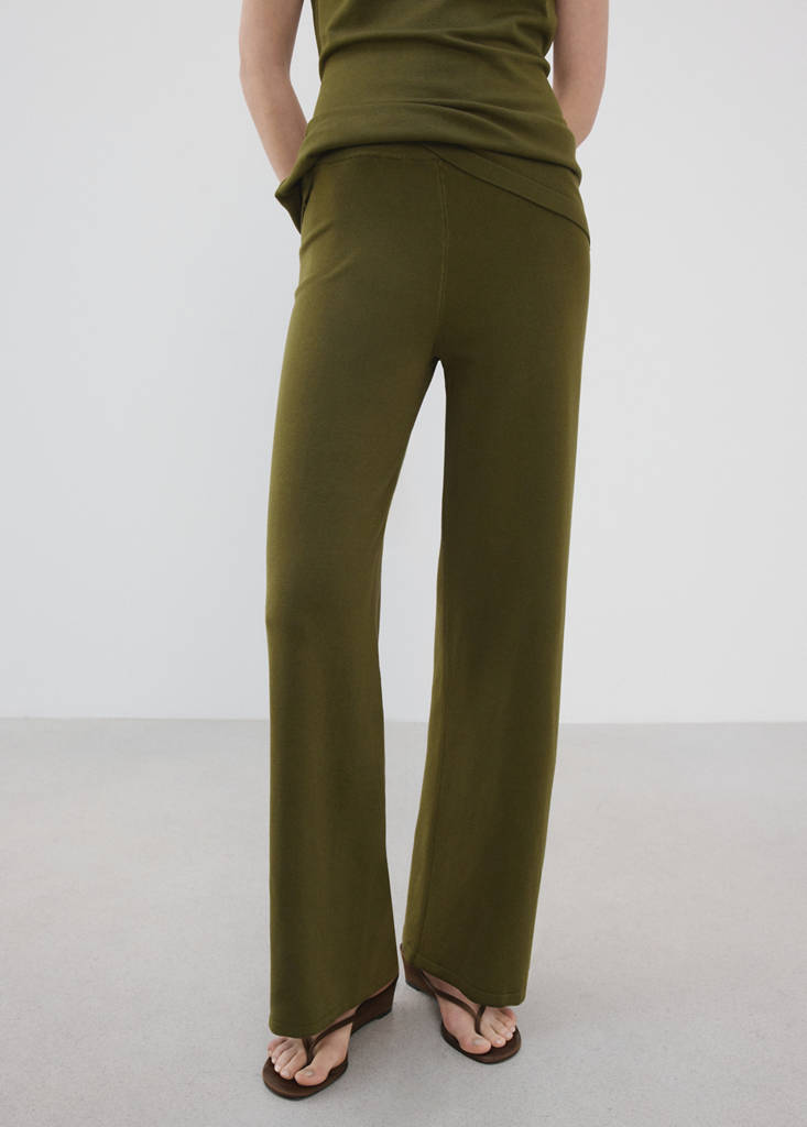 Pantalón recto punto fino
