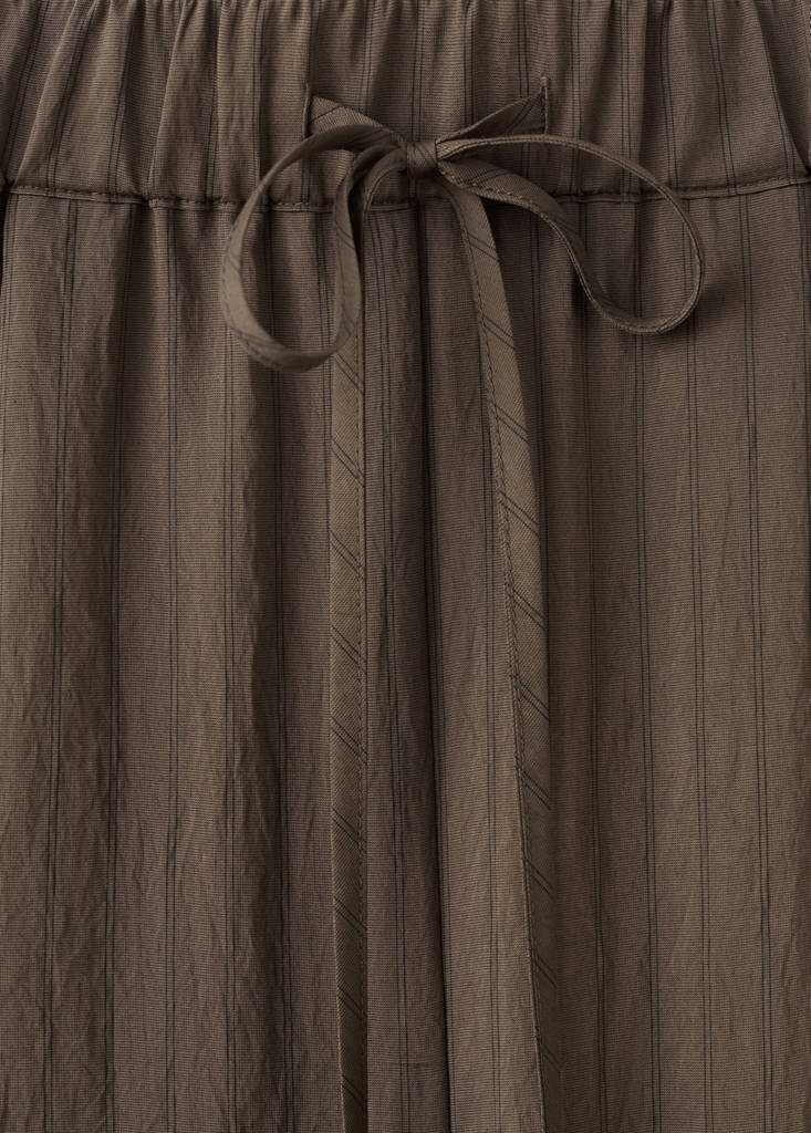 Straight striped trousers — Brown
