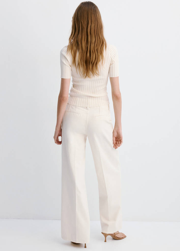 Wide leg mid-rise jeans — Off White