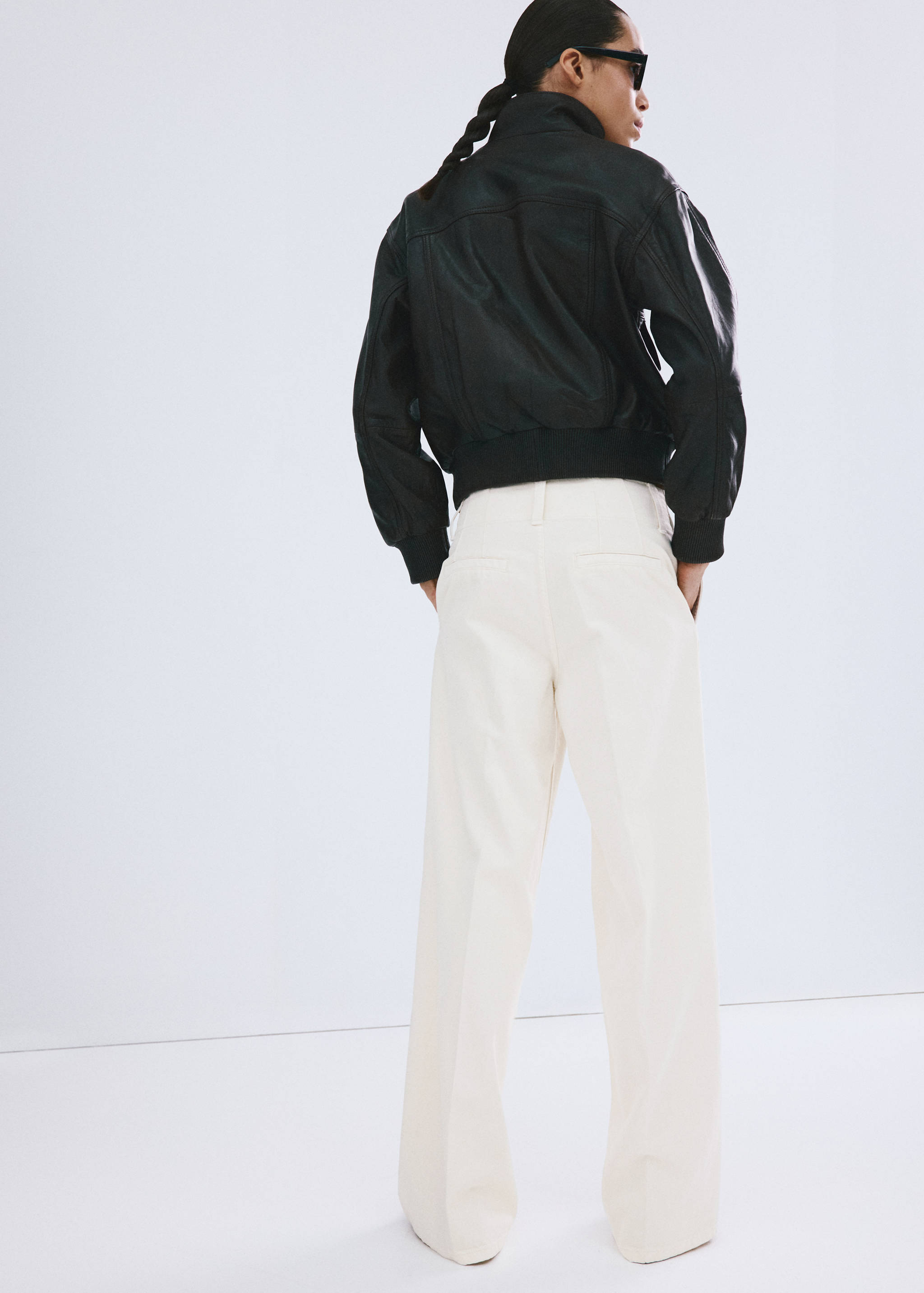 Texans wide leg tir mitjà - Revers de l'article