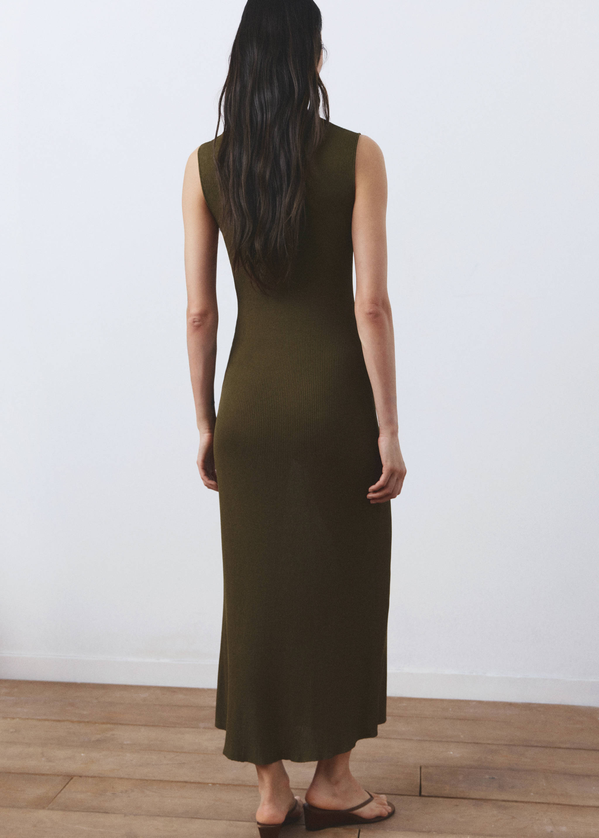 Vestido punto fino evasé - Reverso del artículo