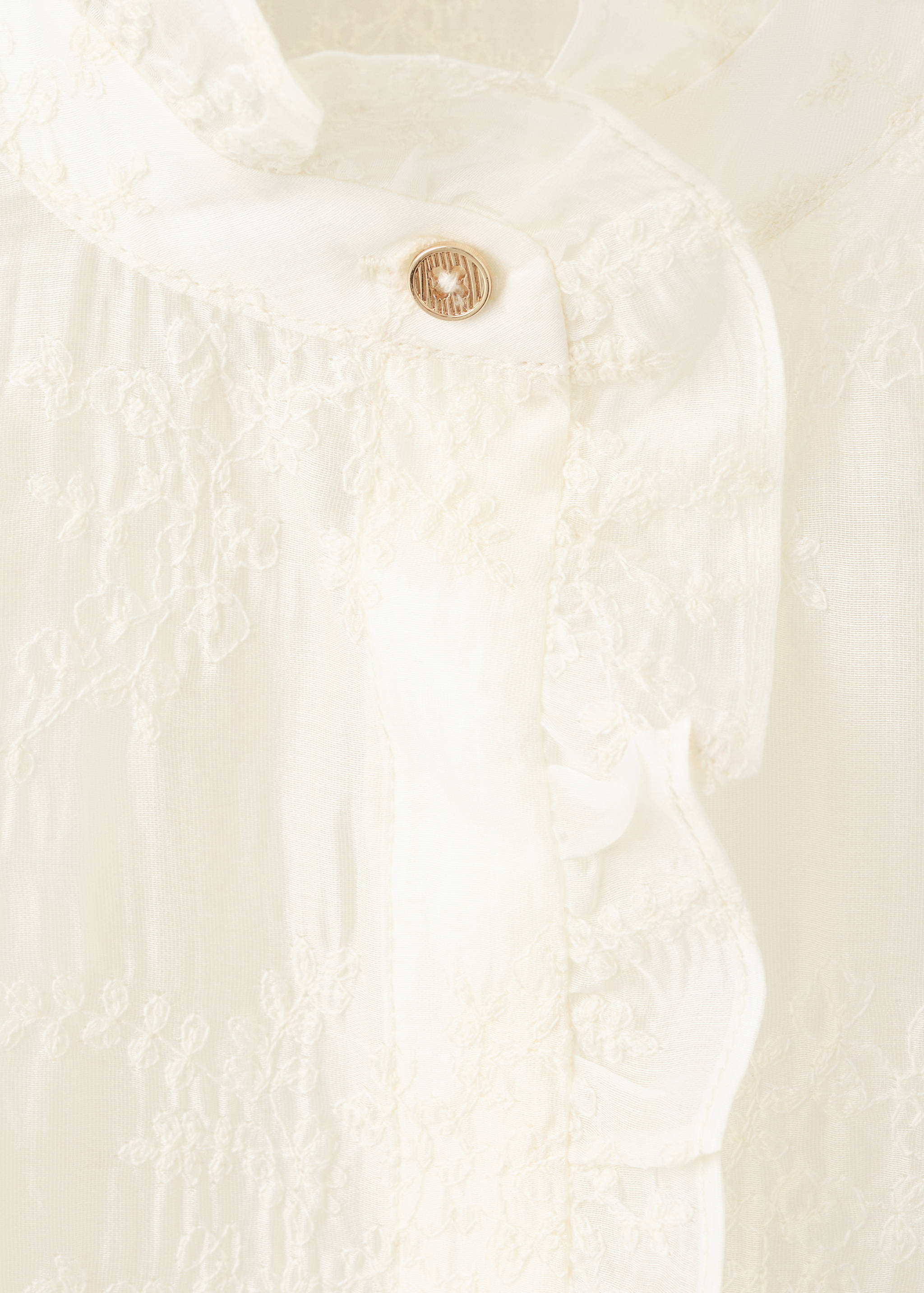 Lyocell blouse with floral embroidery - Details of the article 8