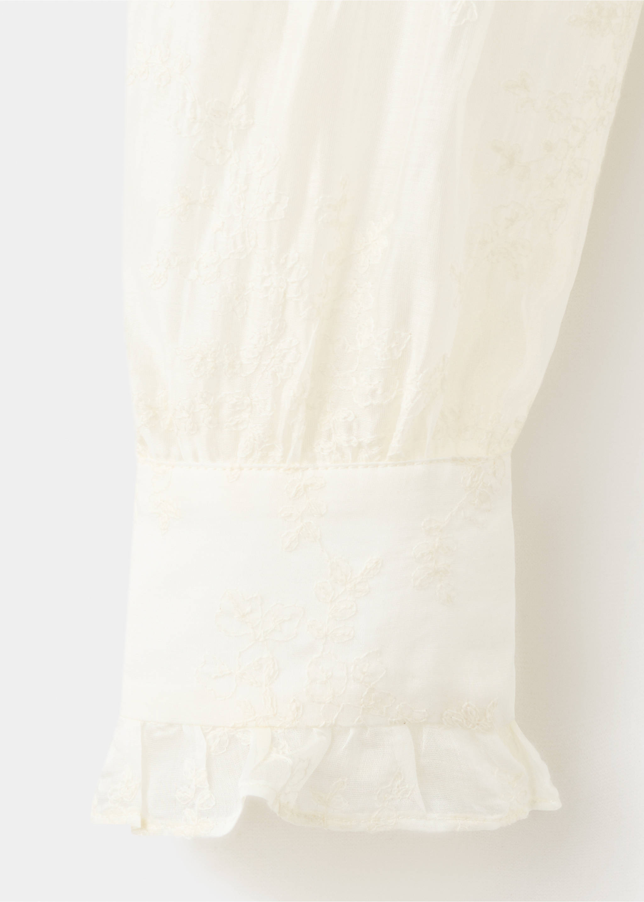 Chemisier en lyocell broderie florale - Détail de l'article 0, Écru. Ref: 27085824-00.