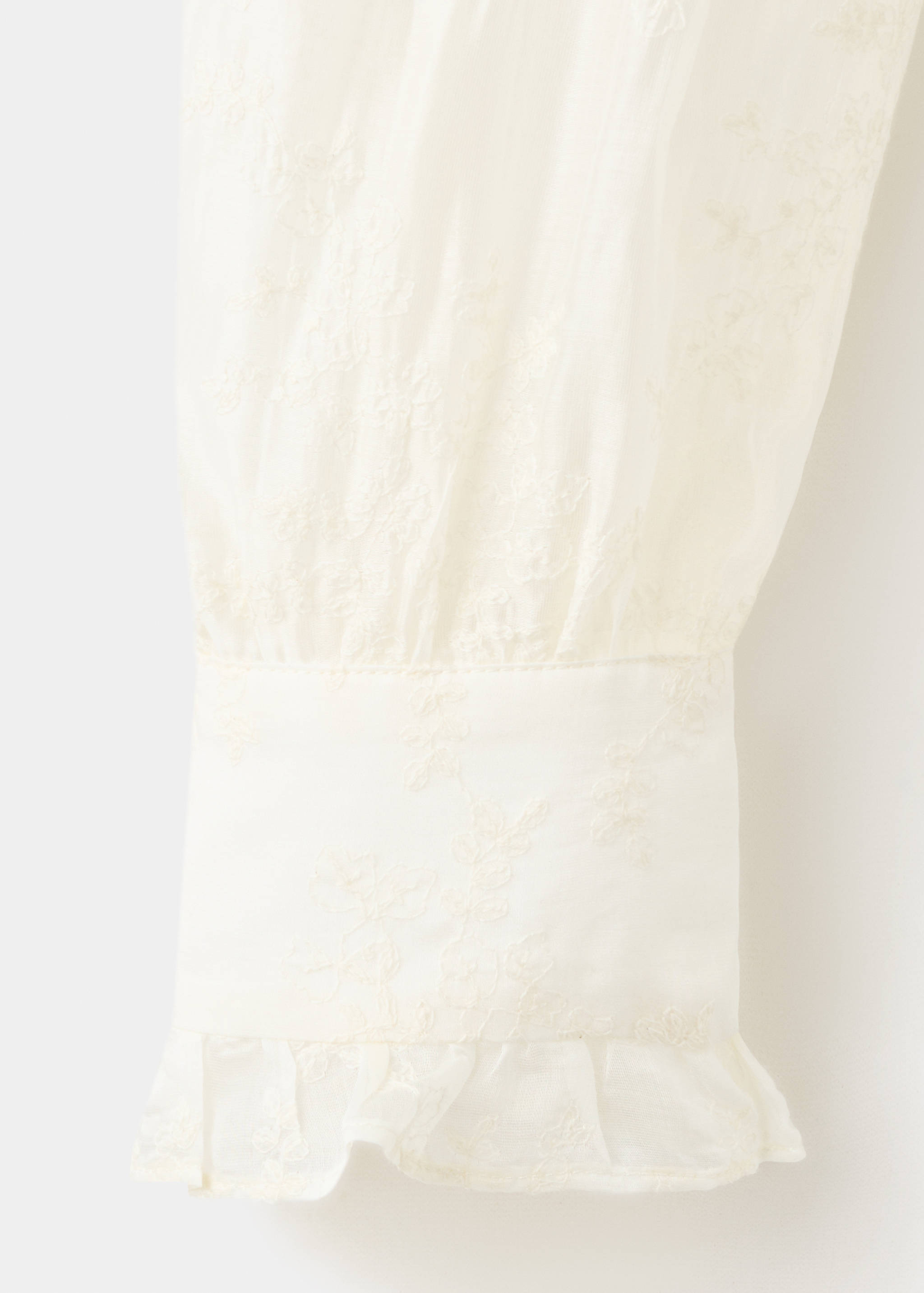 Lyocell blouse with floral embroidery - Details of the article 0