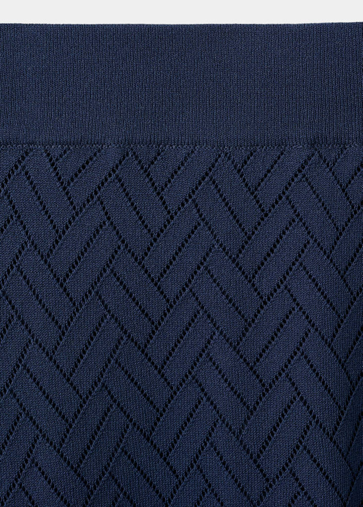 Long knitted skirt — Navy