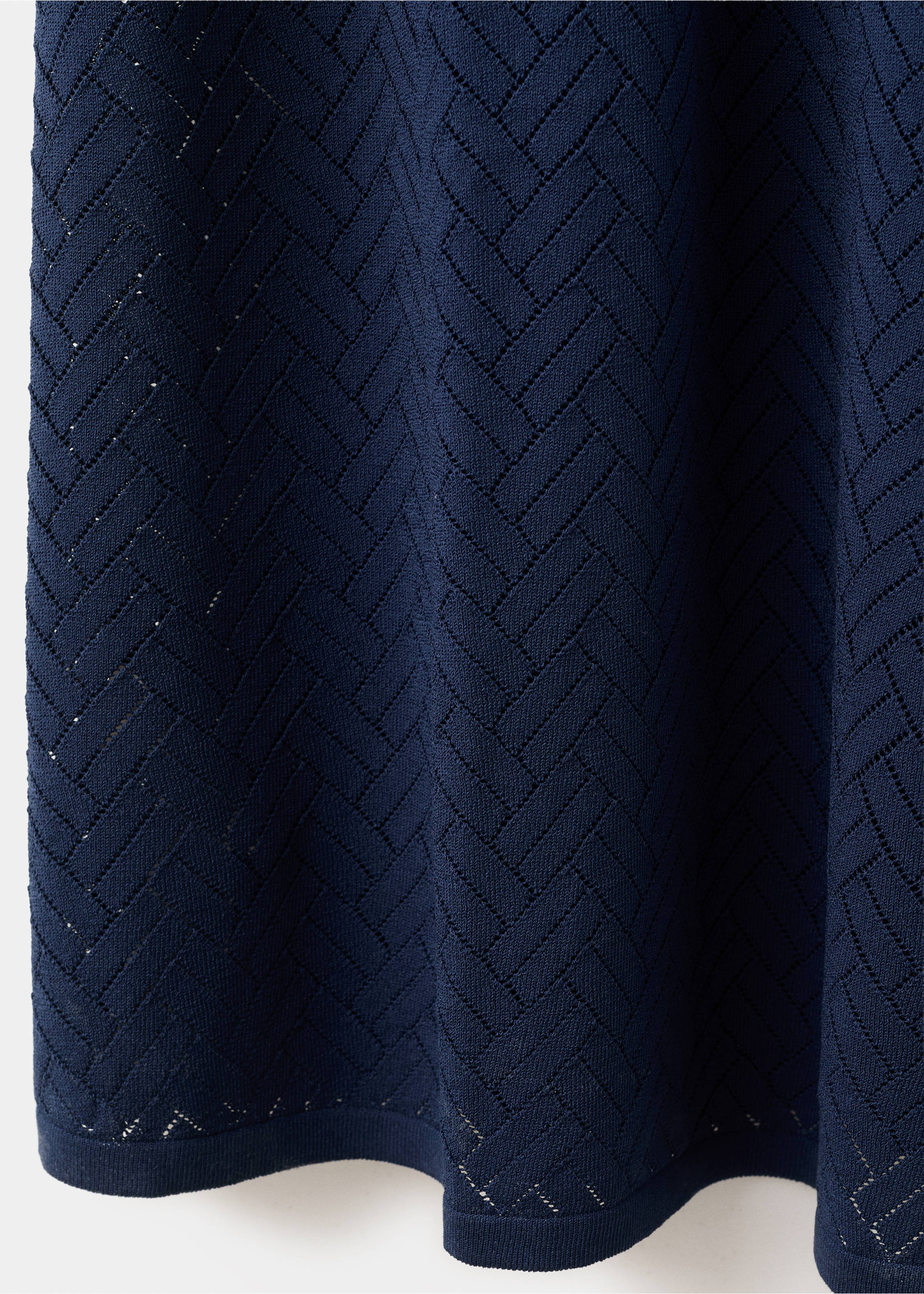 Long knitted skirt - Details of the article 0, Navy. Ref: 27085829-00.