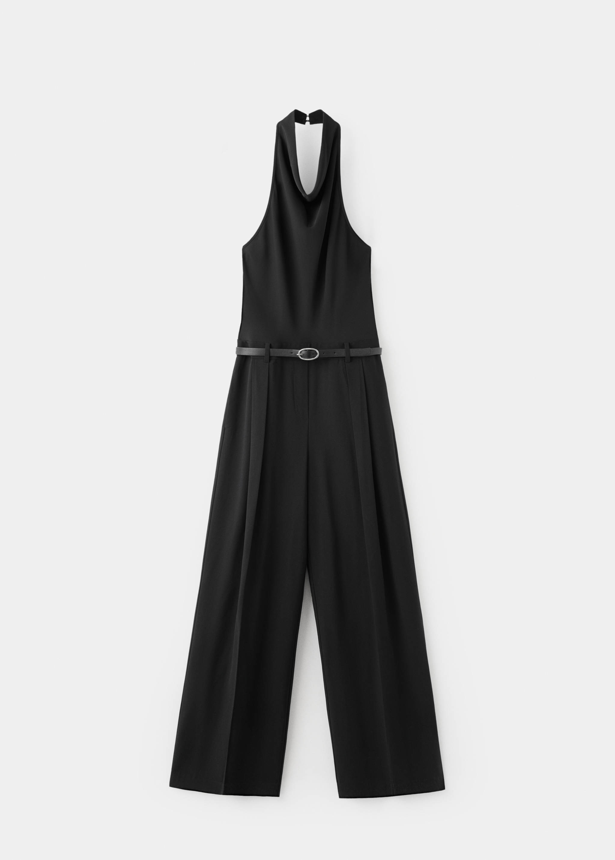 Jumpsuit met gecombineerd design en halternek - Artikel zonder model