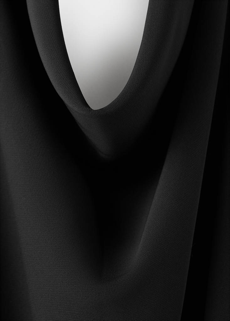 Halter neck jumpsuit with combined detailing — Black
