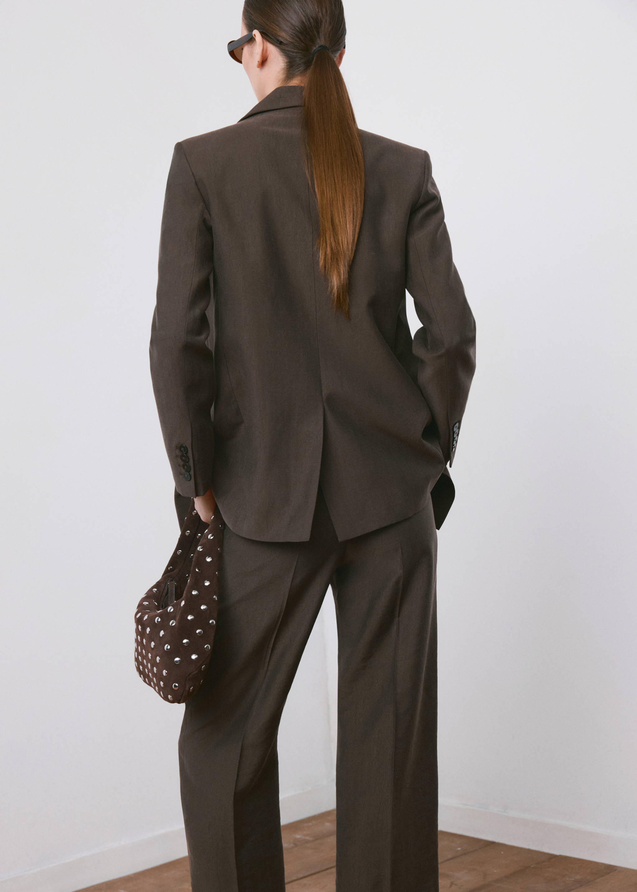 Ίσιο blazer κοστουμιού lyocell - Πίσω όψη προϊόντος