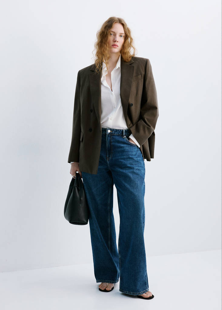 Straight-fit lyocell suit jacket — Chocolate