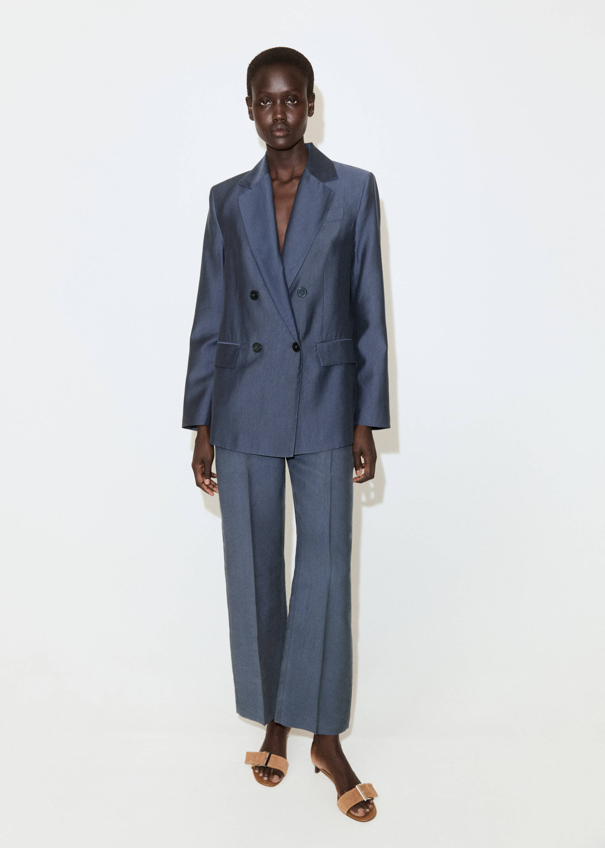 blue dress suit for women Navy Blue Two-Piece Suit for Women main image 0