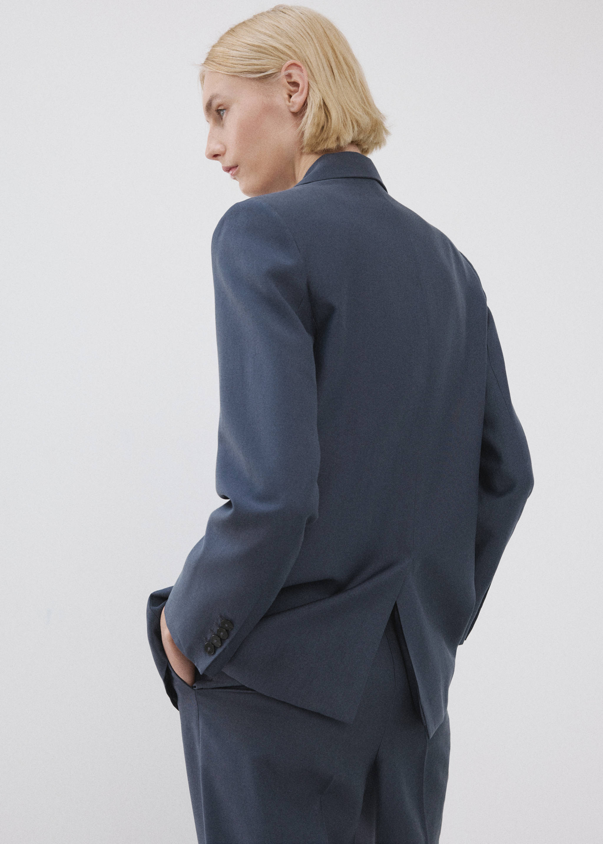 Straight-fit lyocell suit jacket - Reverse of the article