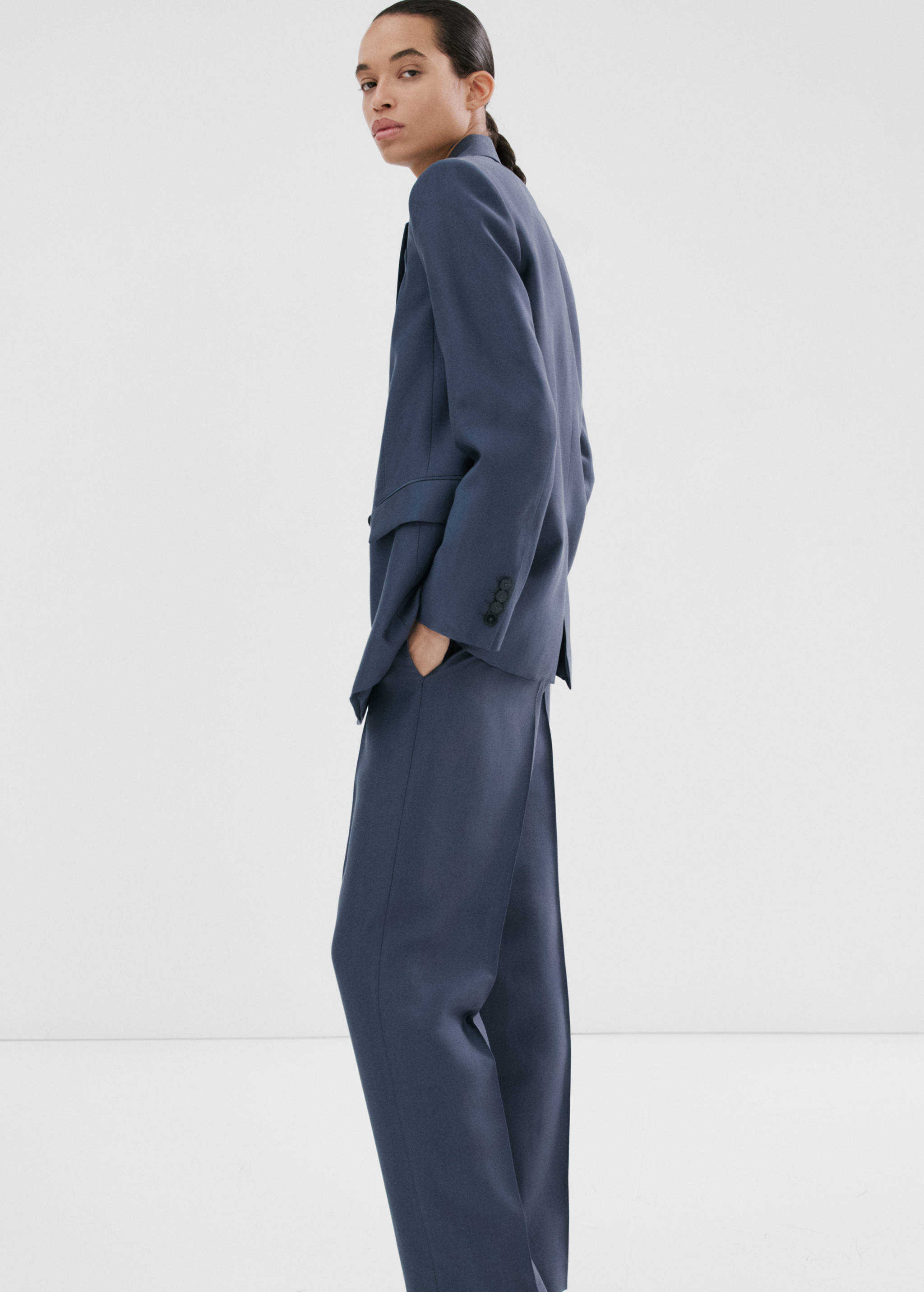 Straight-fit lyocell suit jacket - Details of the article 2