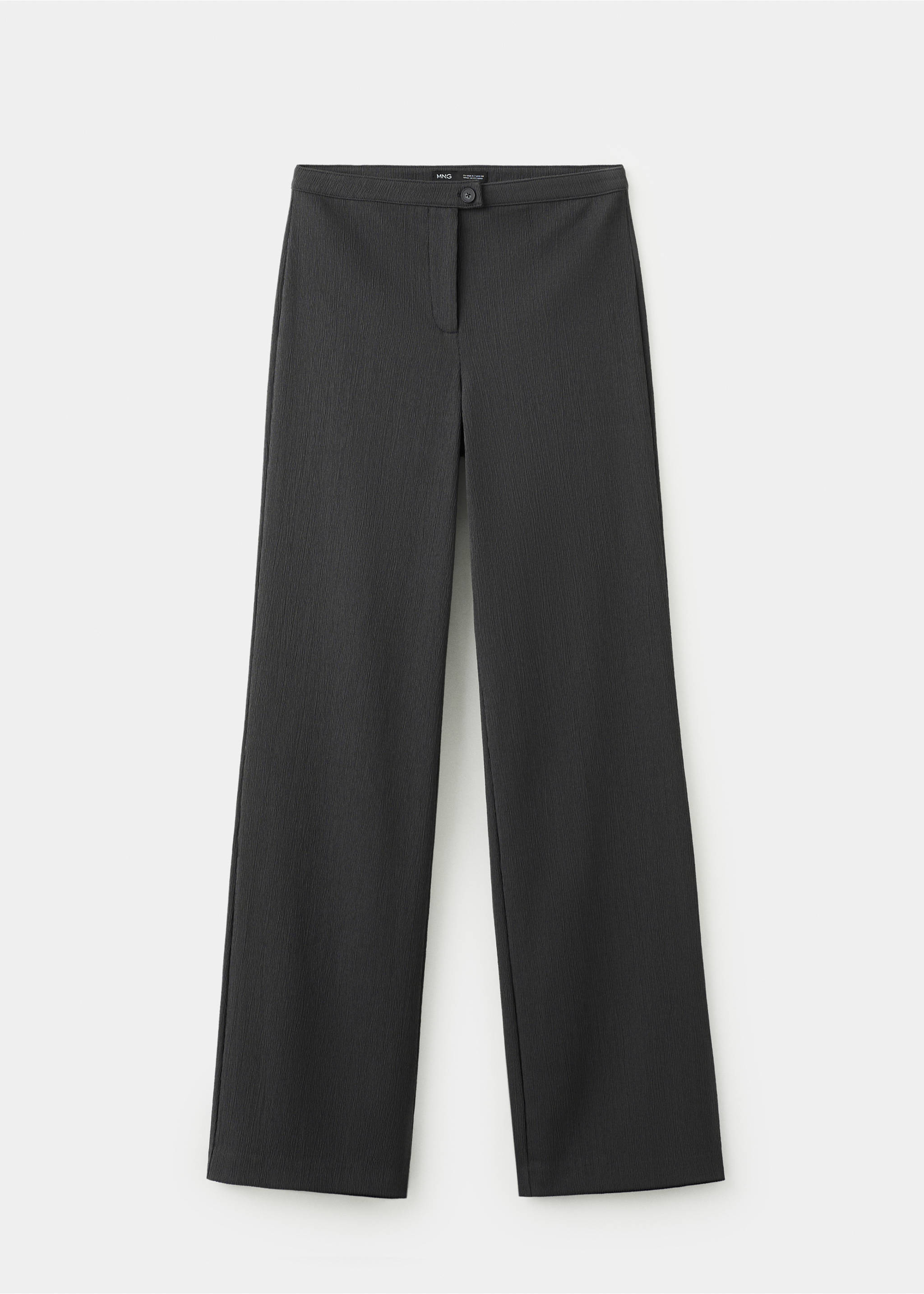 Pantalón recto bambula tiro medio - Artículo sin modelo, Gris. Ref: 27085833-00.