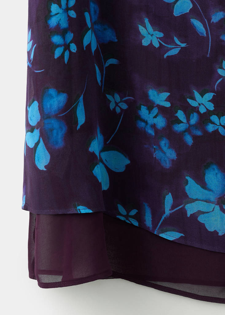 Floral print skirt — Purple