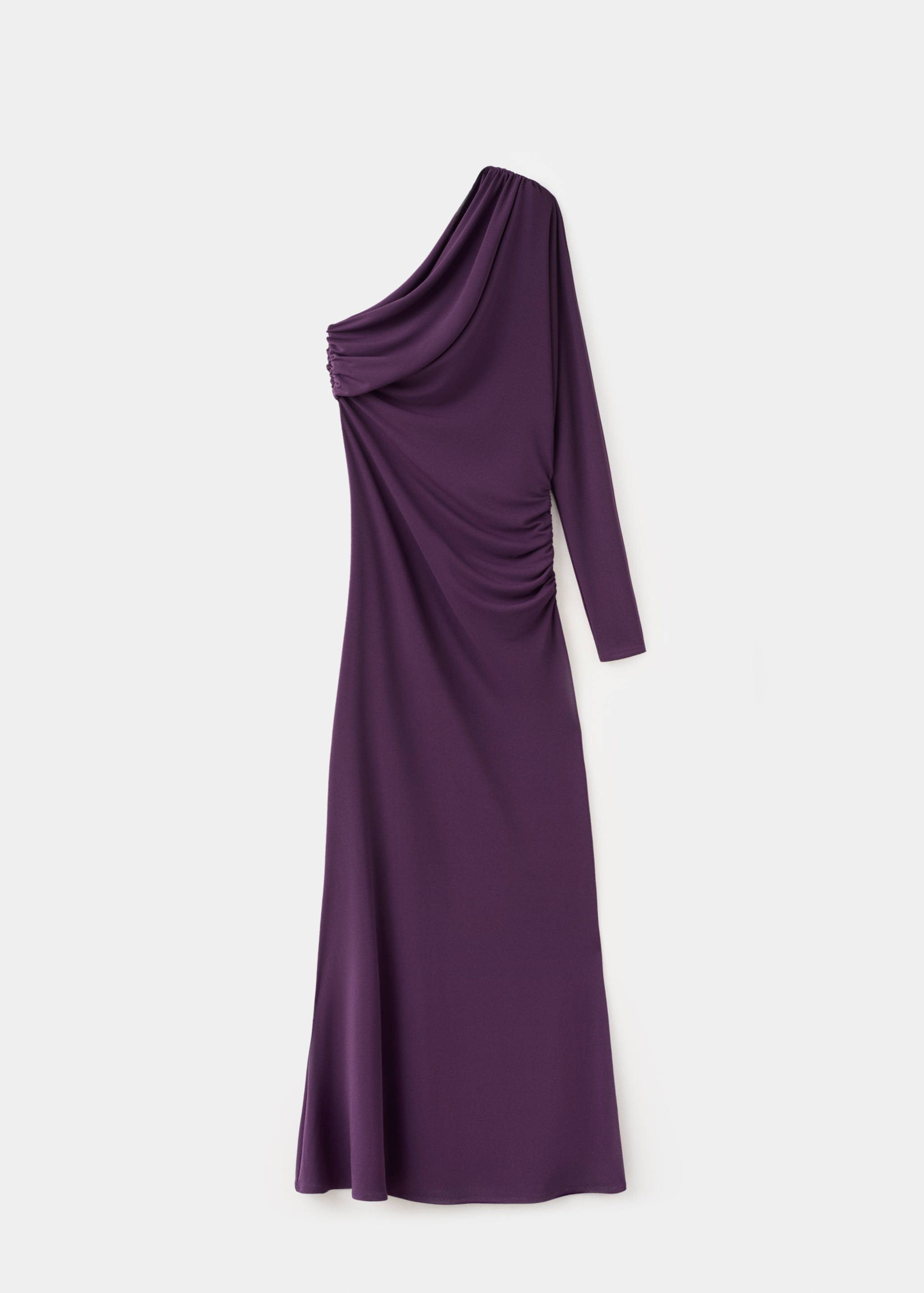 Asymmetrical dress with gathered body - Article without model