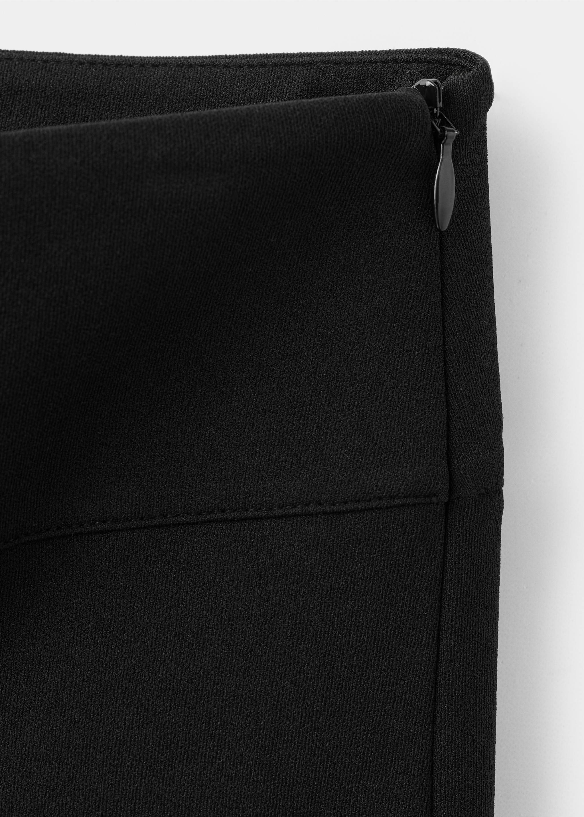 Mid-rise flare trousers - Details of the article 8, Black. Ref: 27085841-00.