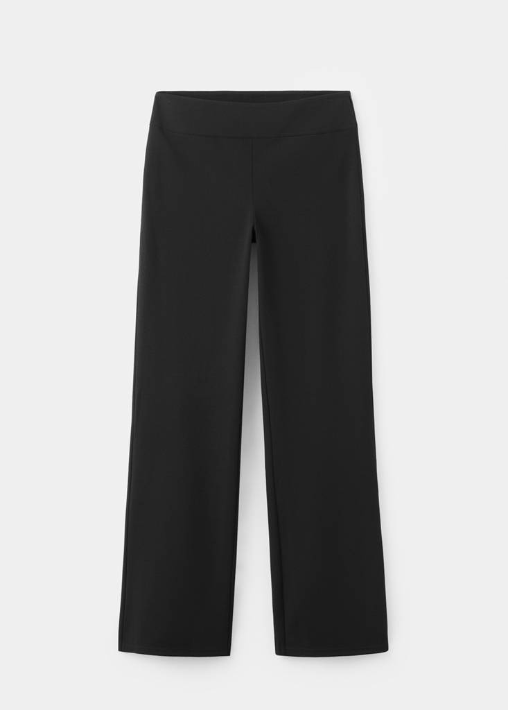 Mid-rise flare trousers — Black