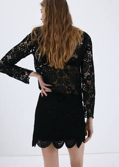 Crochet mini skirt — Black 3