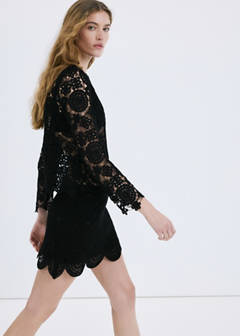 Crochet mini skirt — Black 4