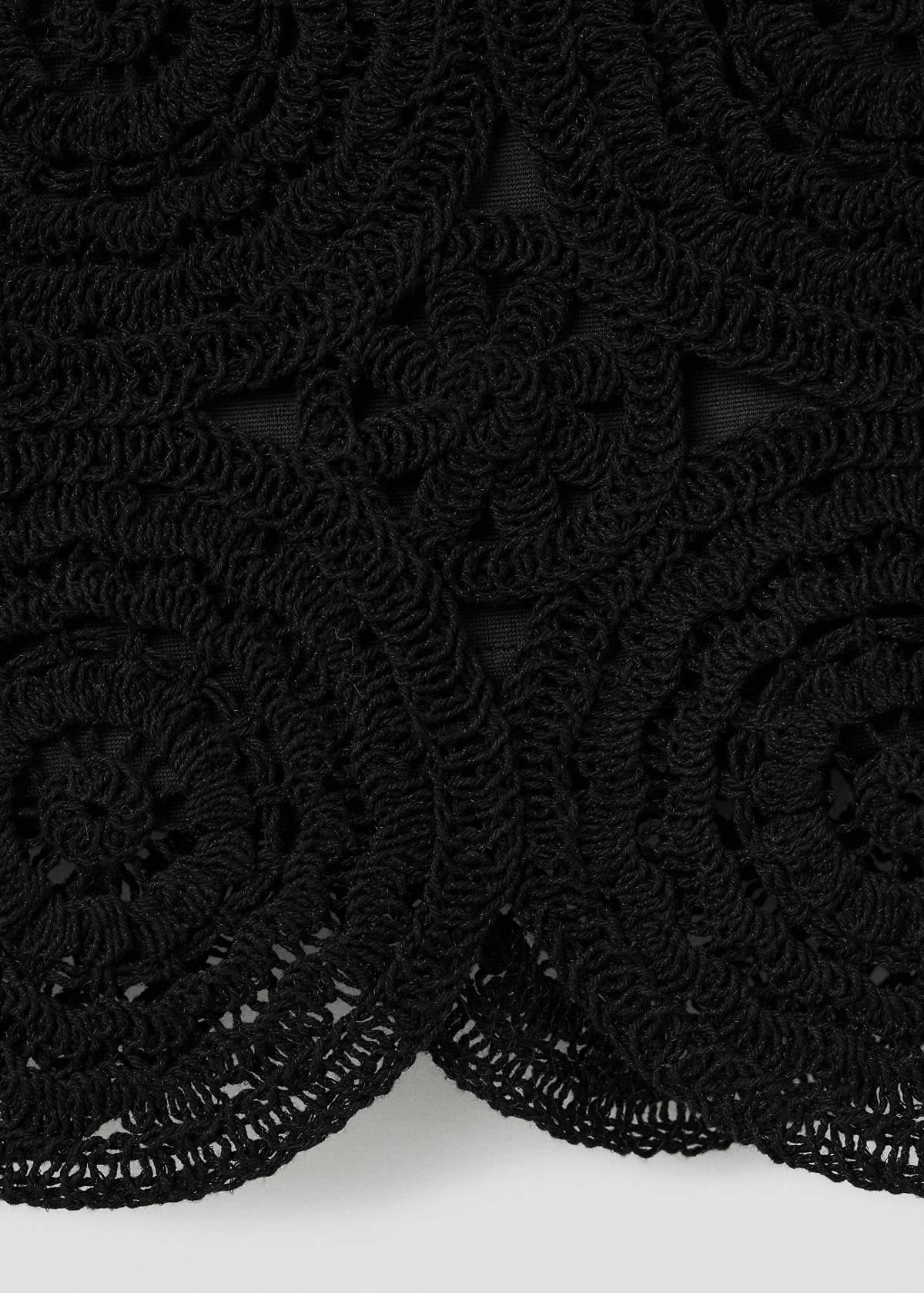 Crochet mini skirt — Black