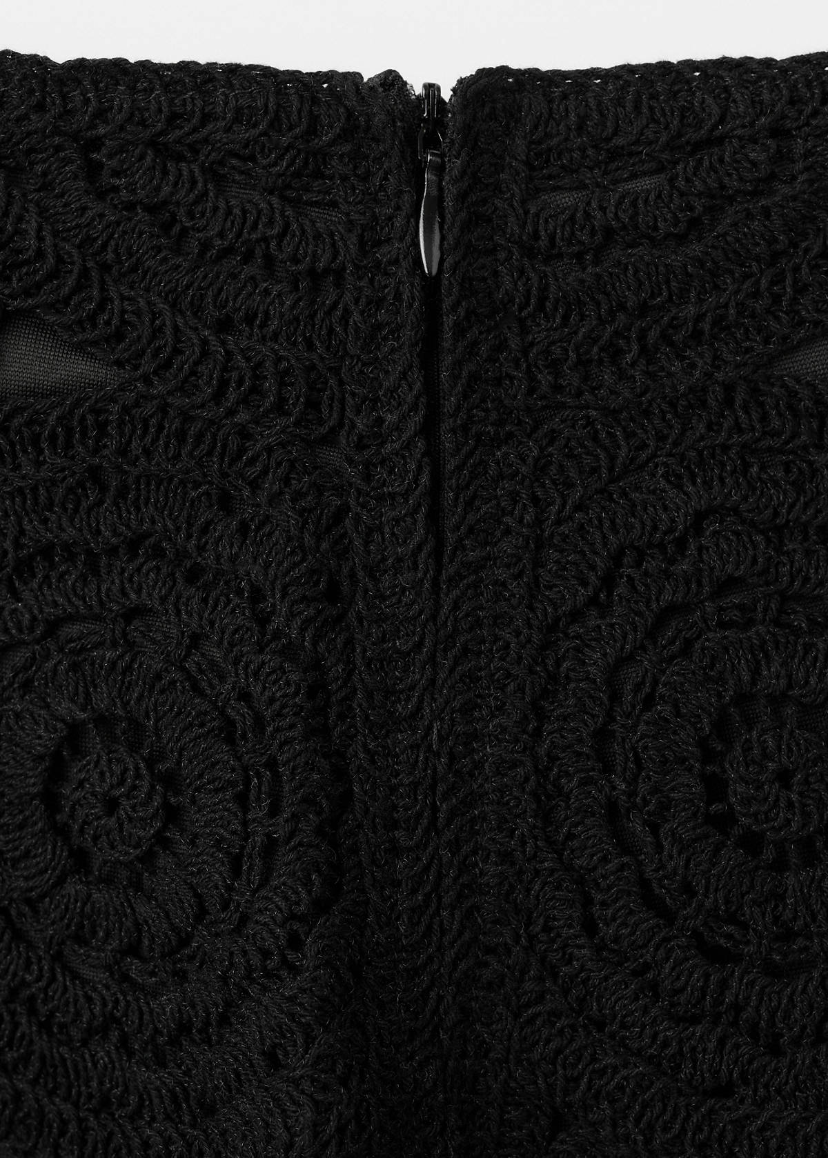Crochet mini skirt — Black