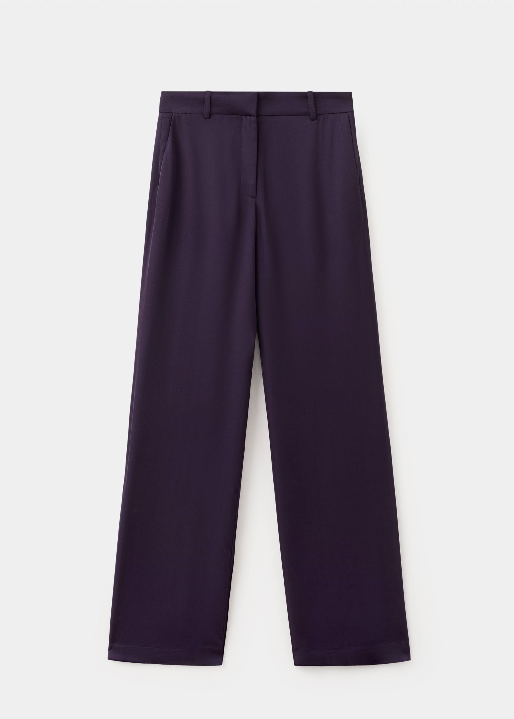 Pantalon droit taille normale - Article sans modèle, Pourpre. Ref: 27085844-00.